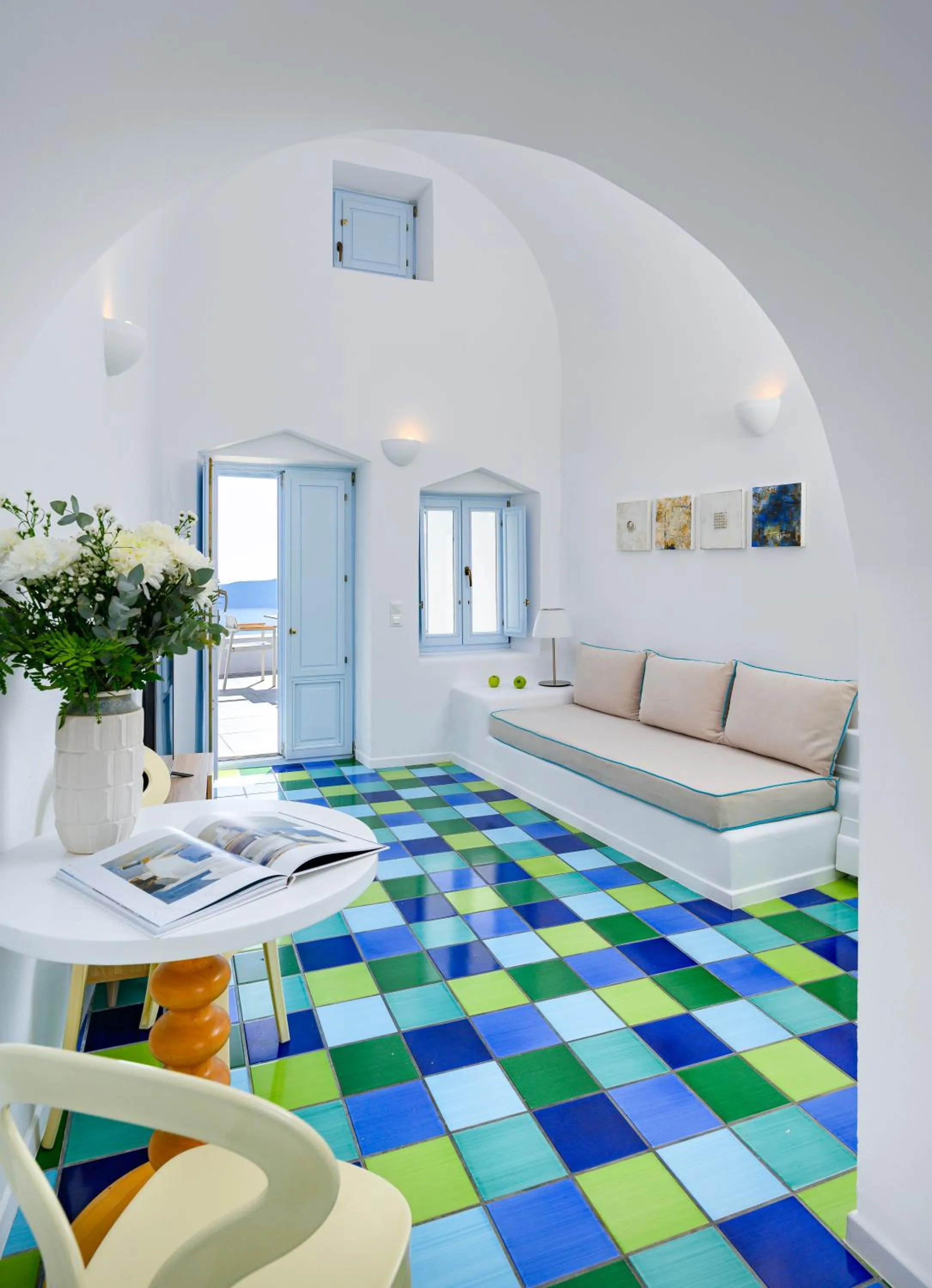 Living room in Astra Suites