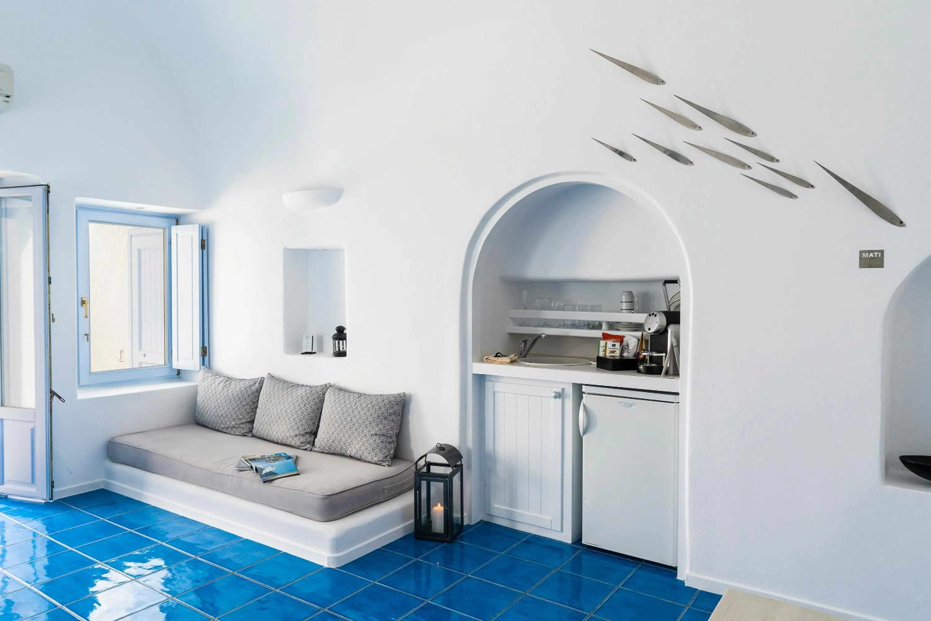 Living room in Astra Suites