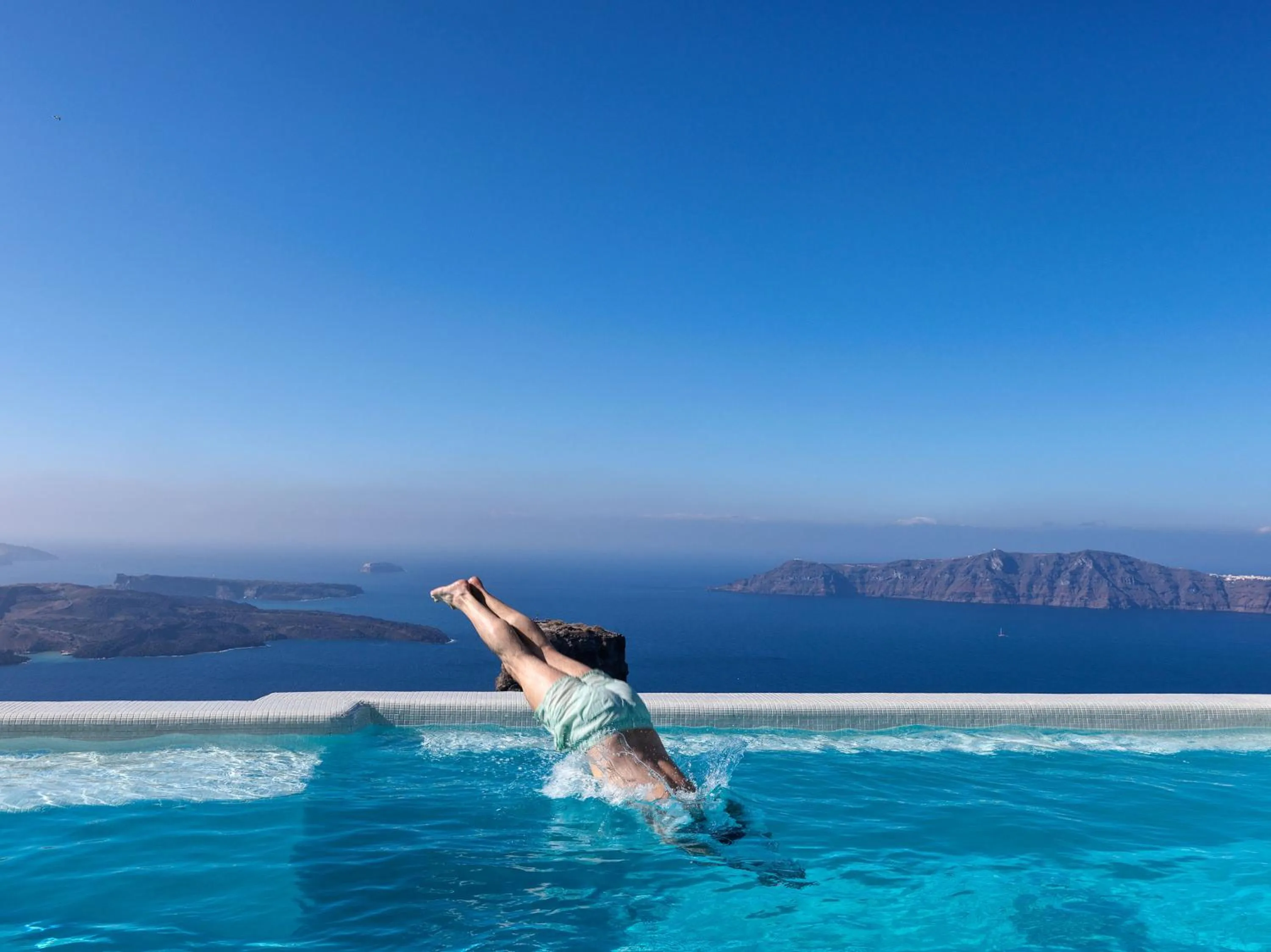 Pool view in Astra Suites