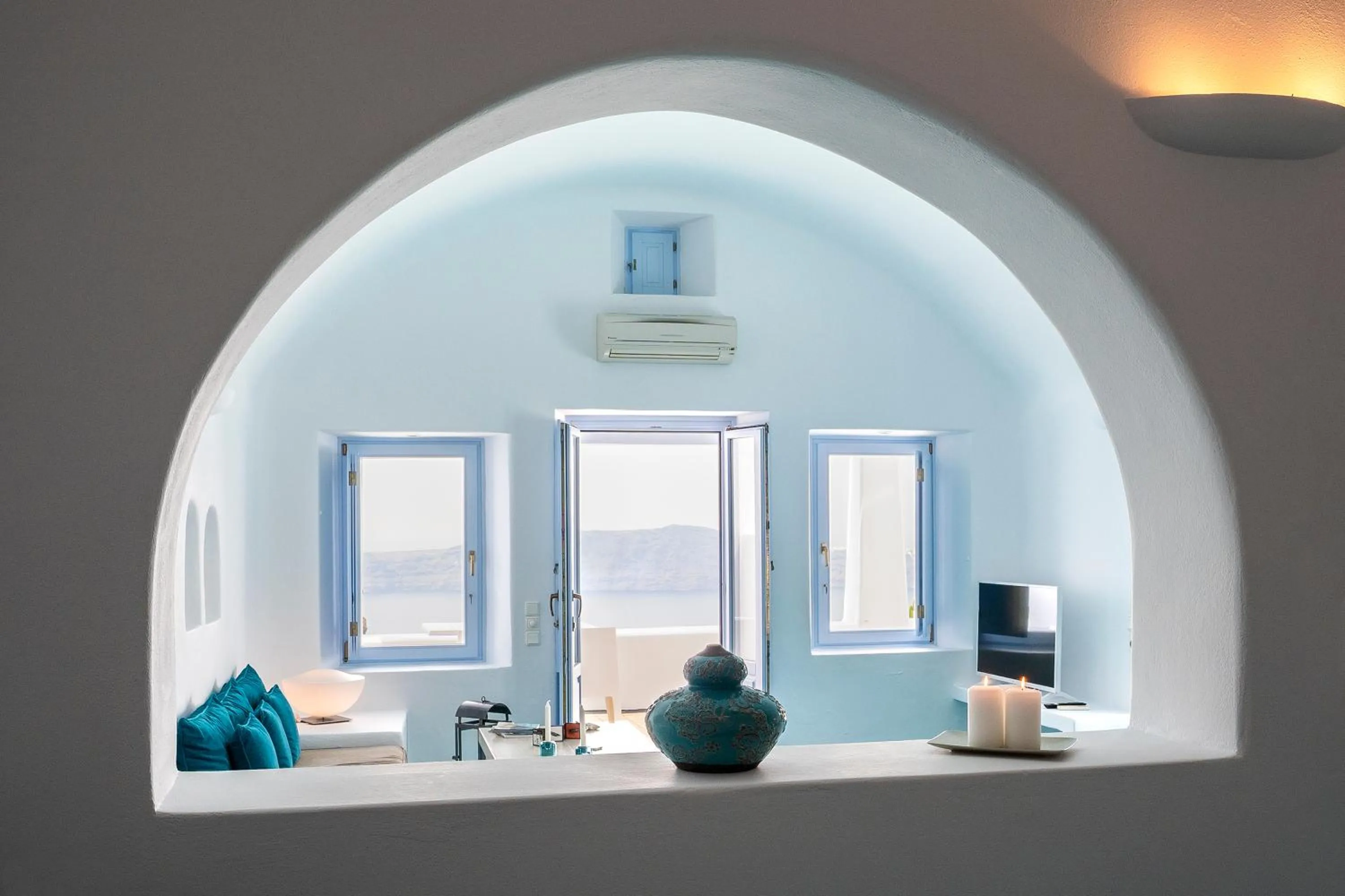 Living room in Astra Suites