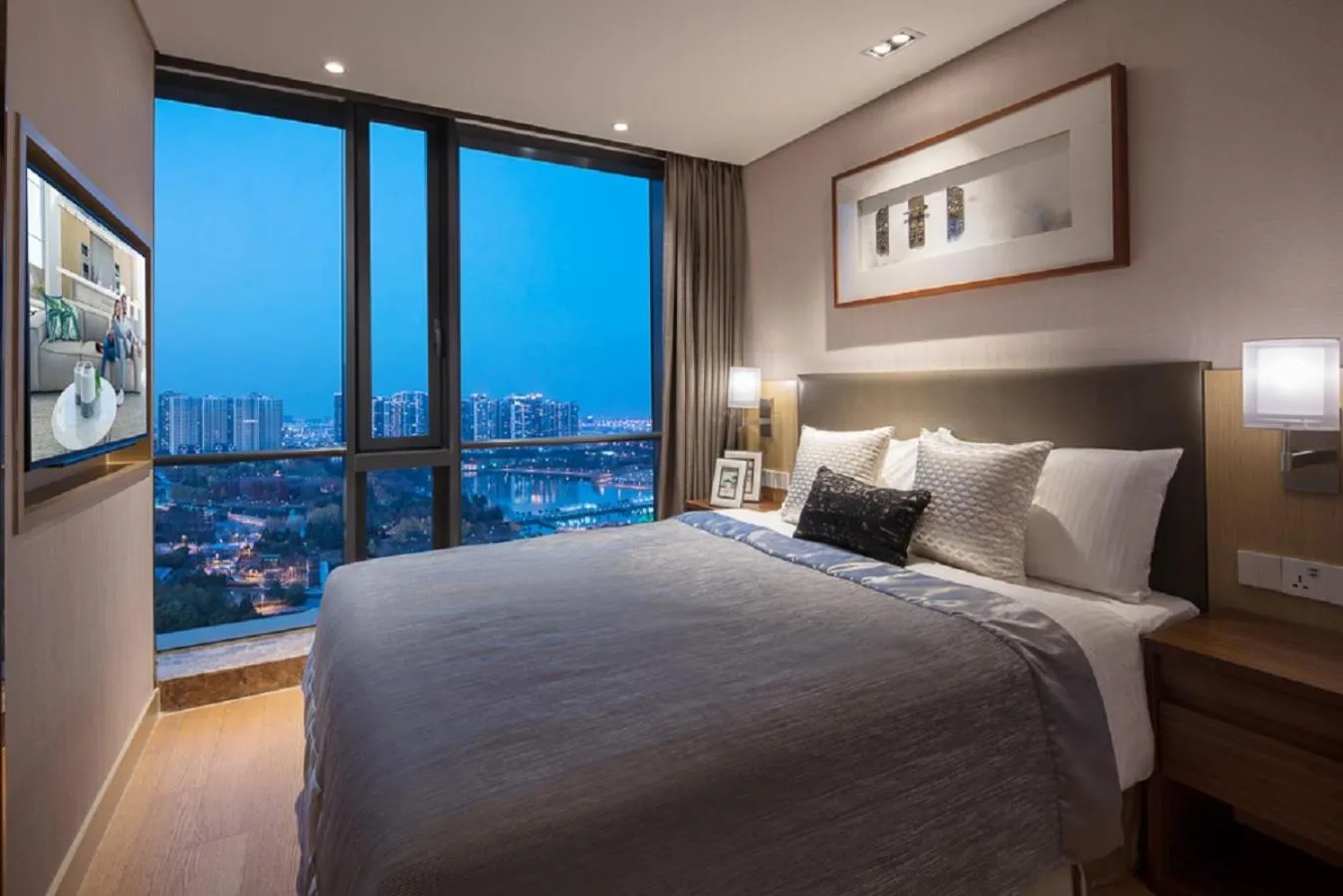 Bedroom, Bed in Somerset Baitang Suzhou