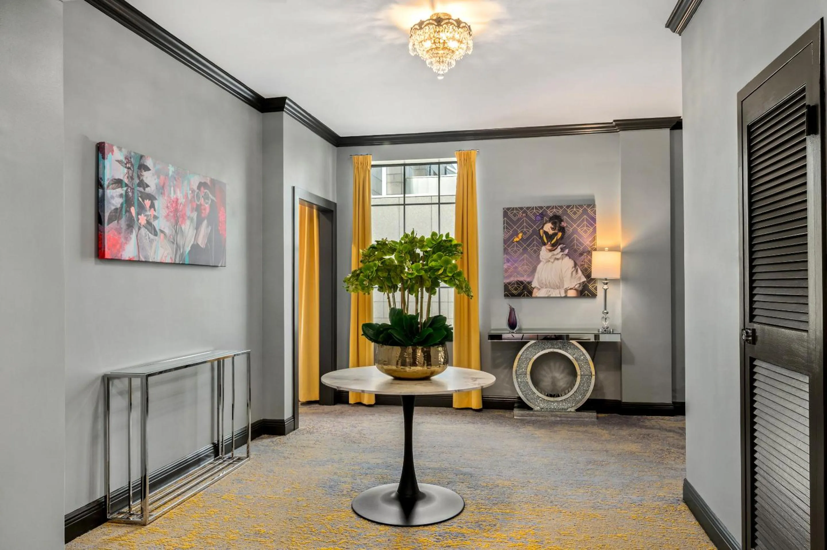 Living room in The Admiral, Downtown Historic District