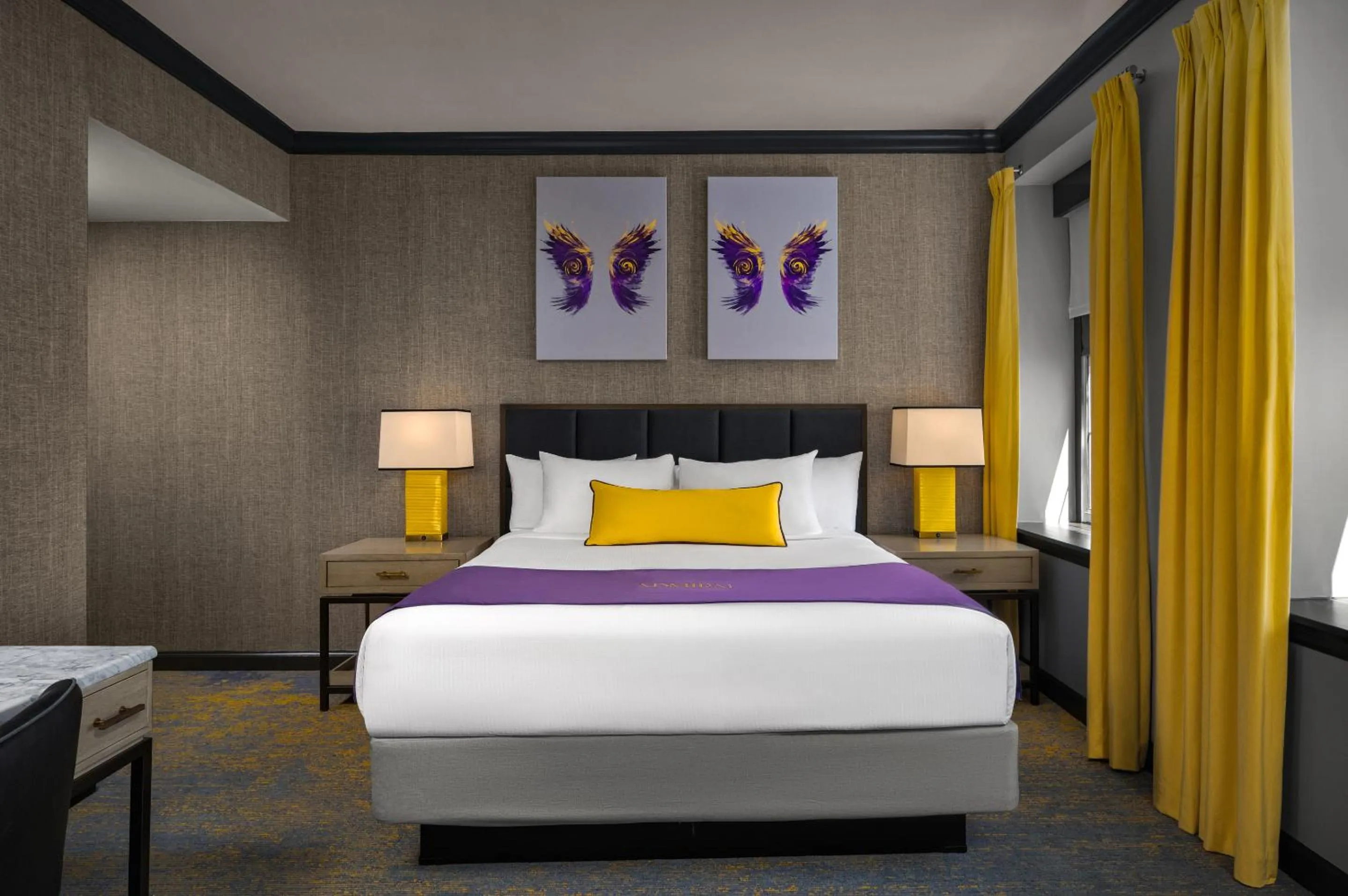 Bed in The Admiral, Downtown Historic District