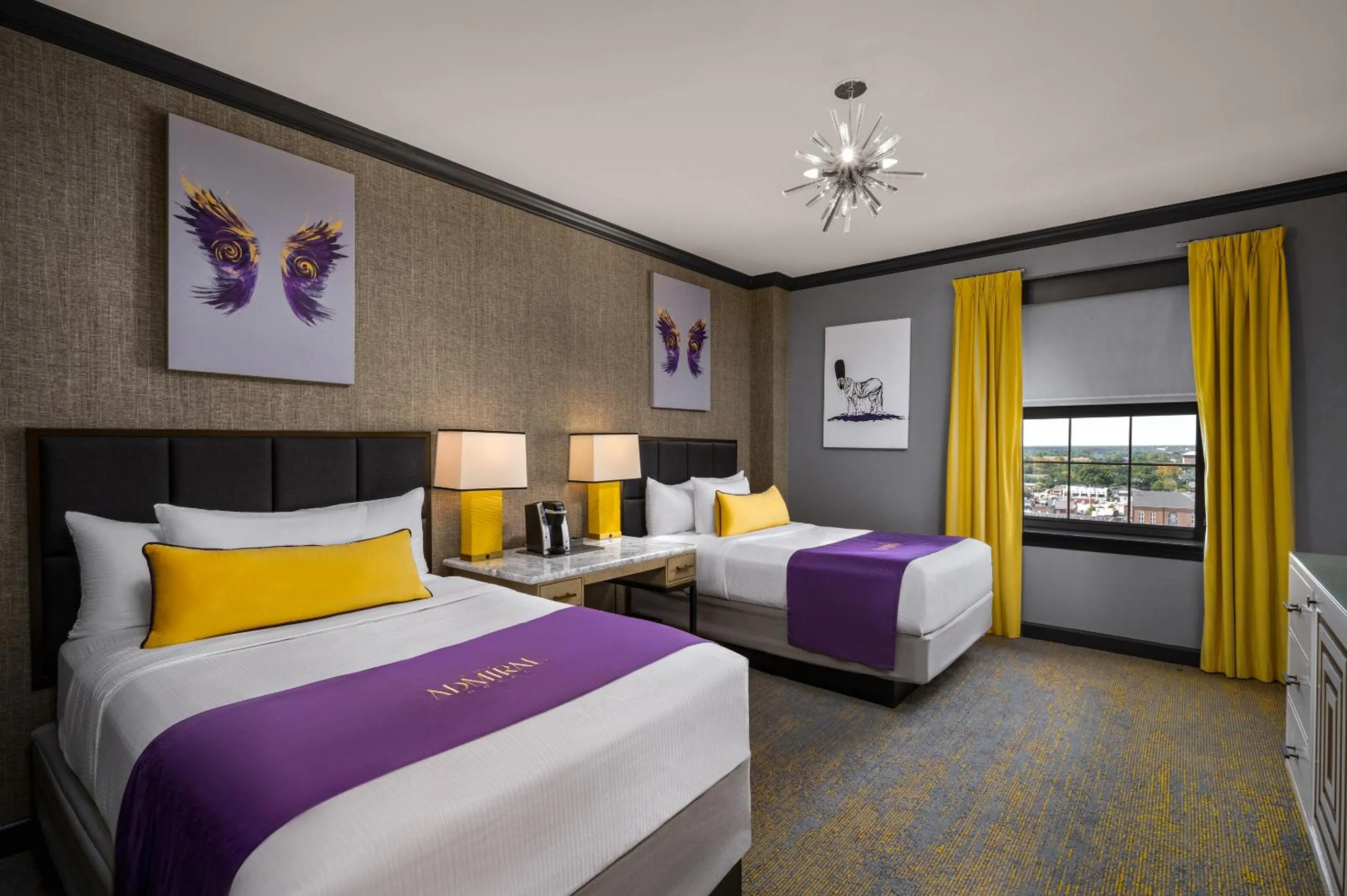 Bed in The Admiral, Downtown Historic District