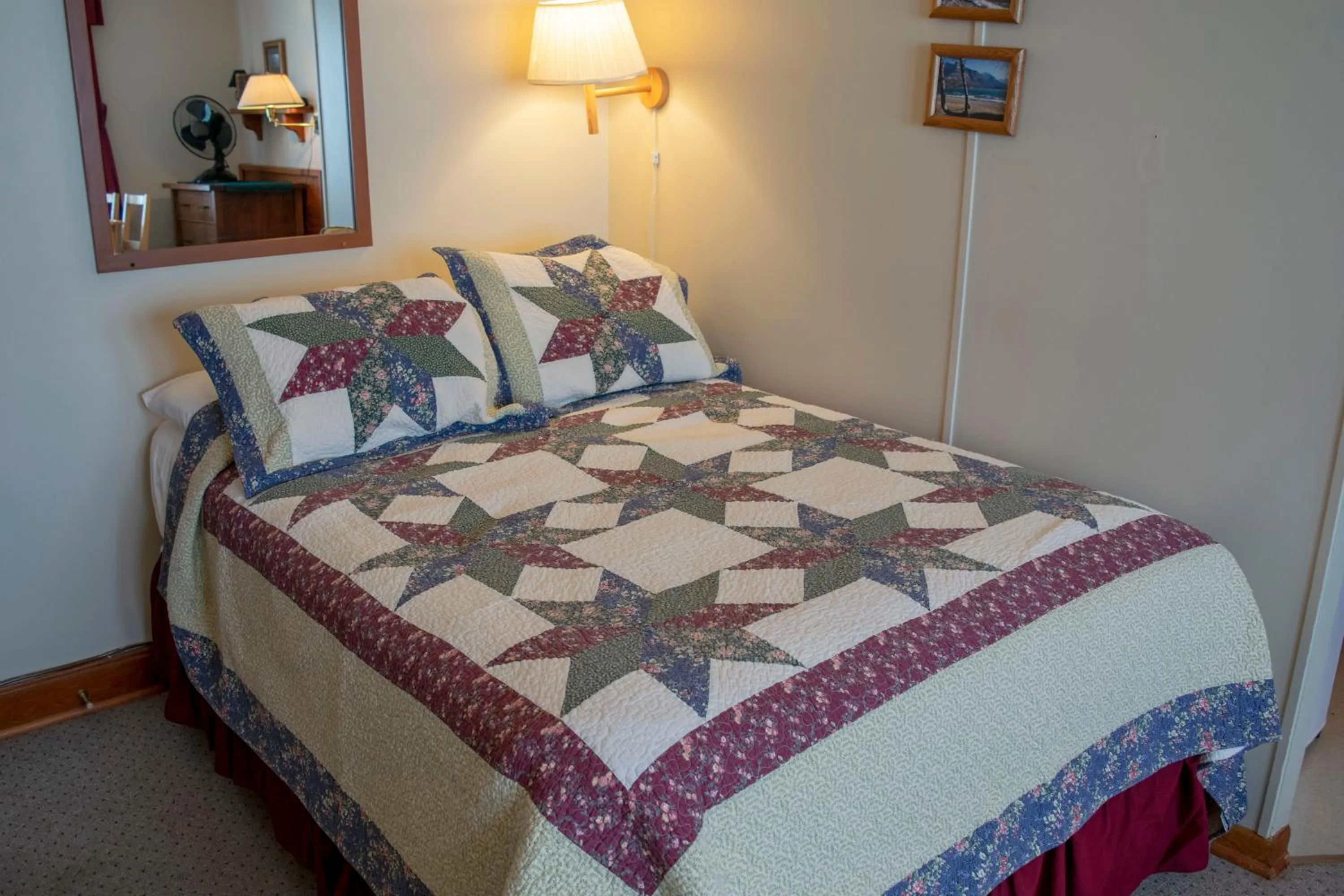Bed in Crandell Mountain Lodge
