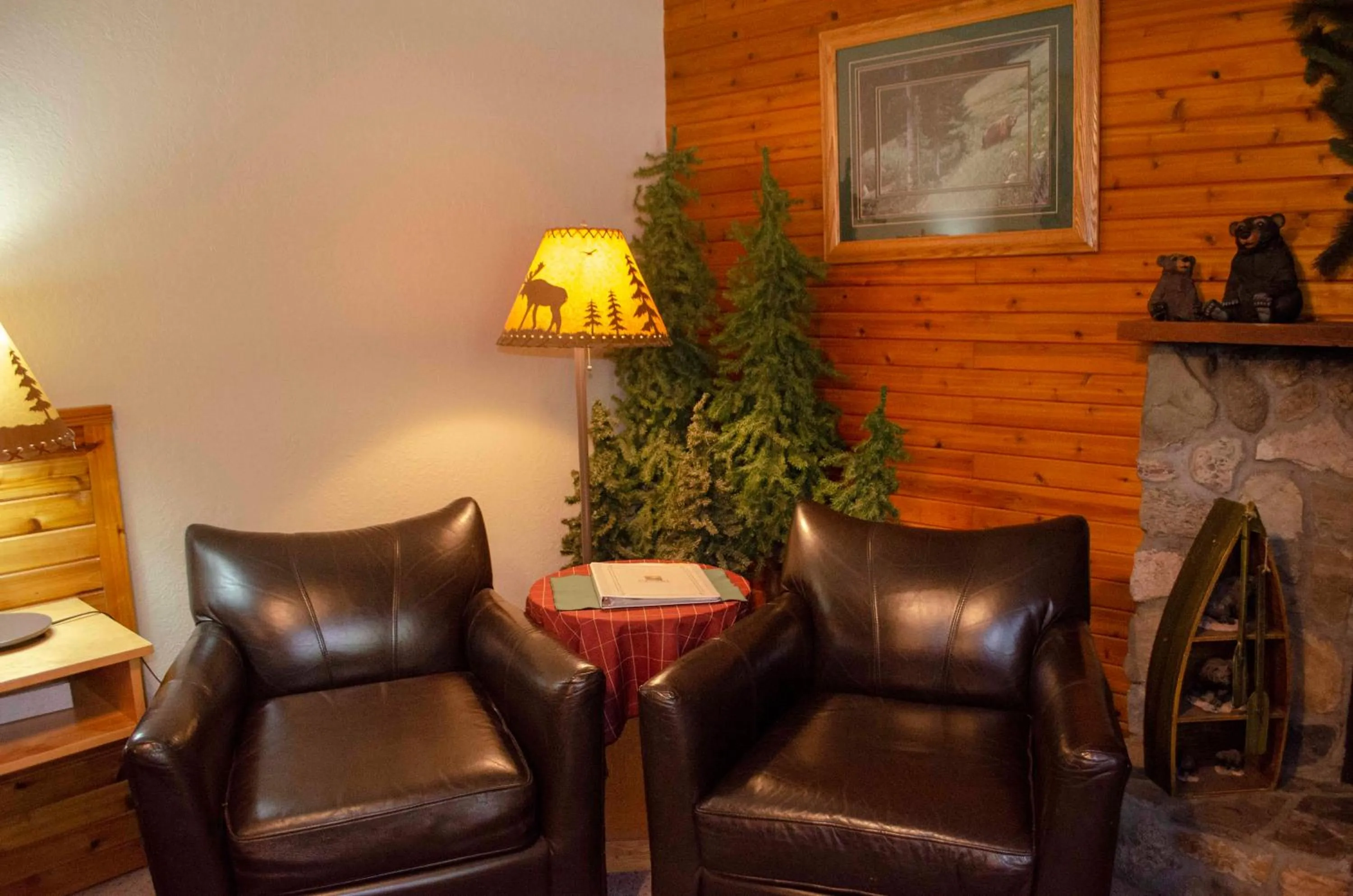 Living room in Crandell Mountain Lodge