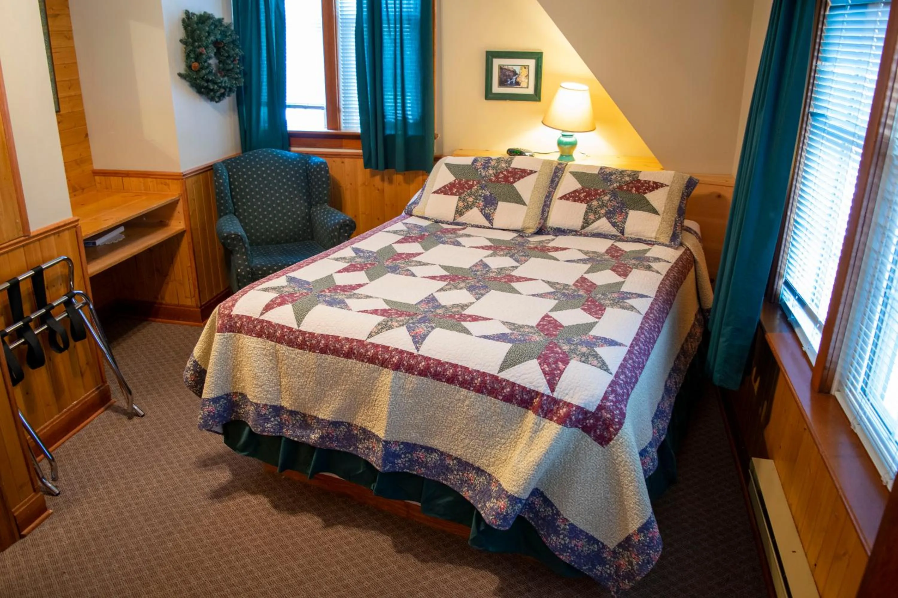 Bed in Crandell Mountain Lodge