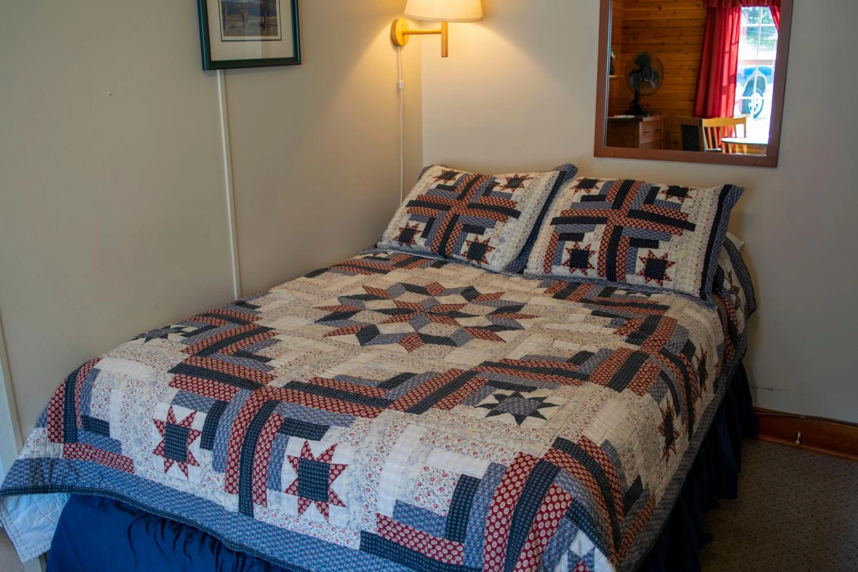Bed in Crandell Mountain Lodge