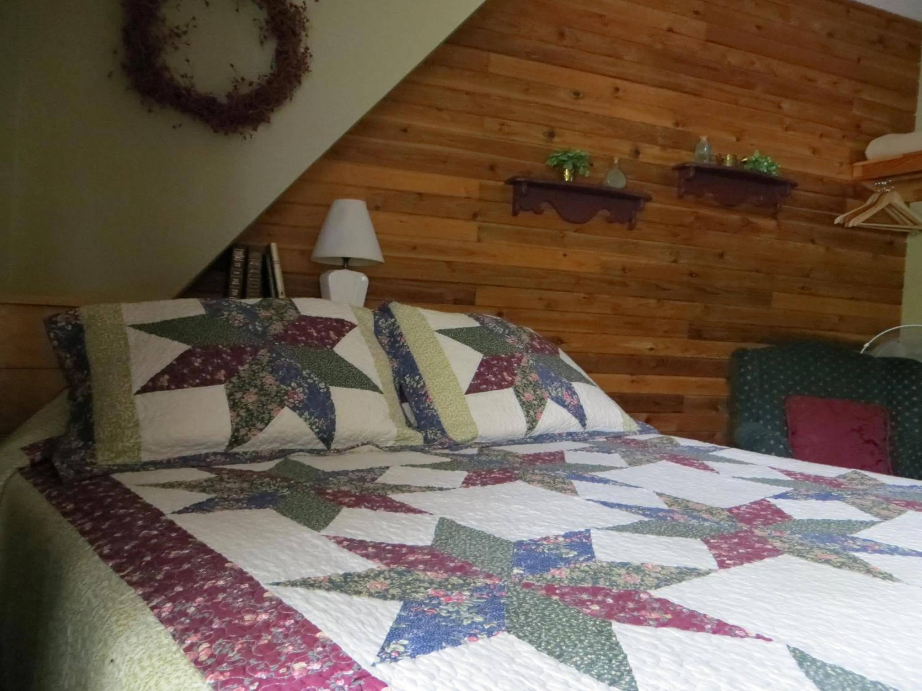 Bed in Crandell Mountain Lodge