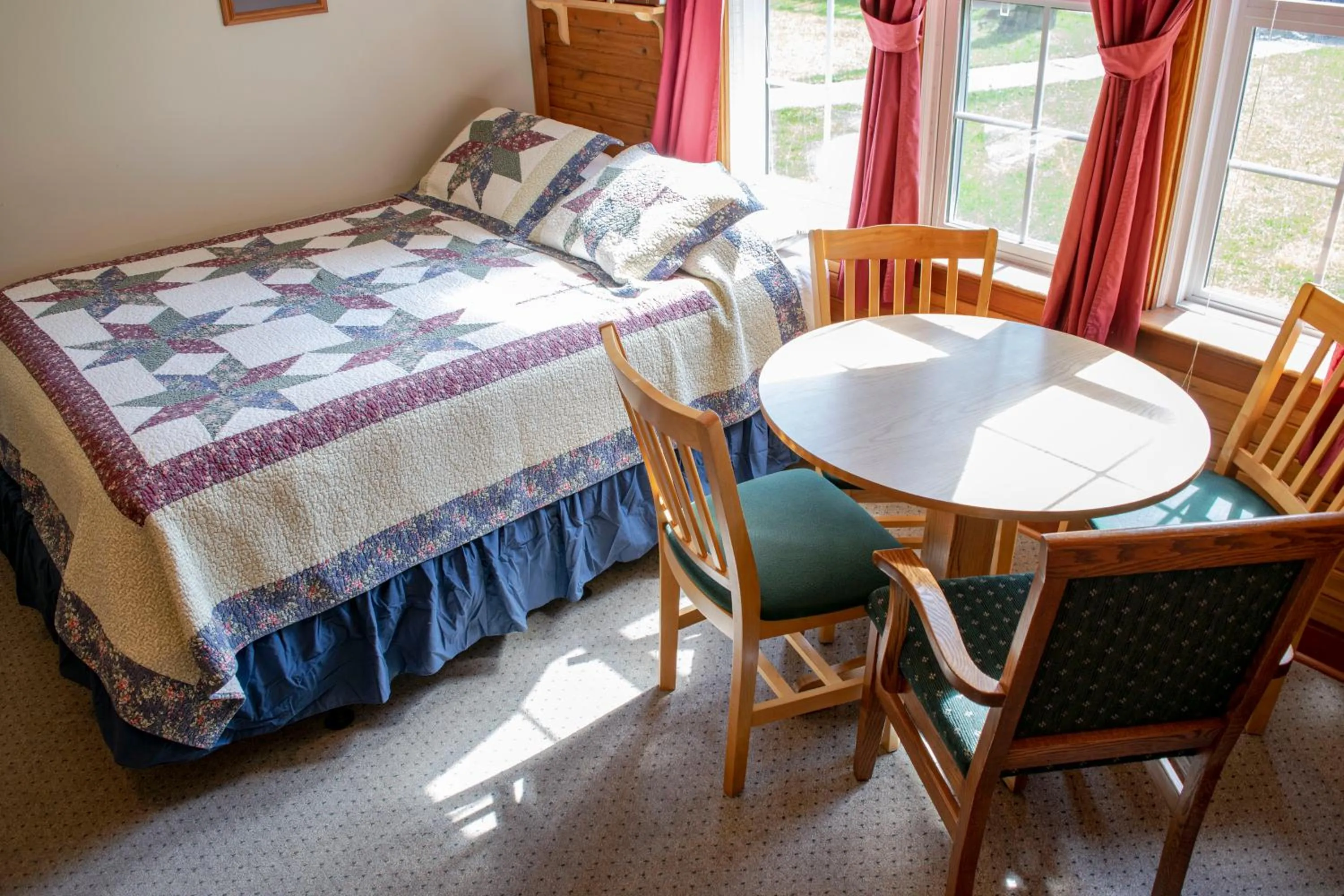 Bed in Crandell Mountain Lodge