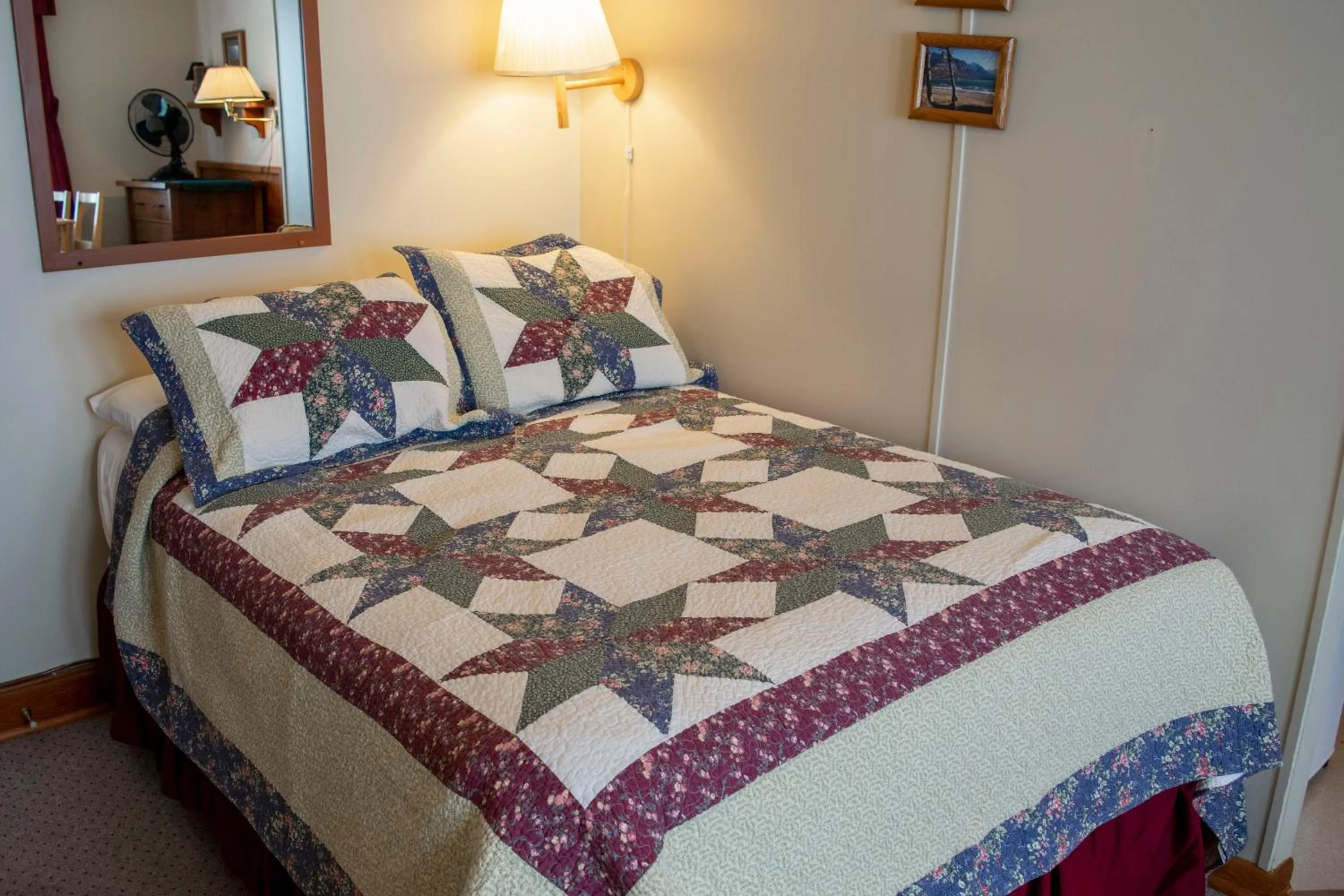 Bed in Crandell Mountain Lodge