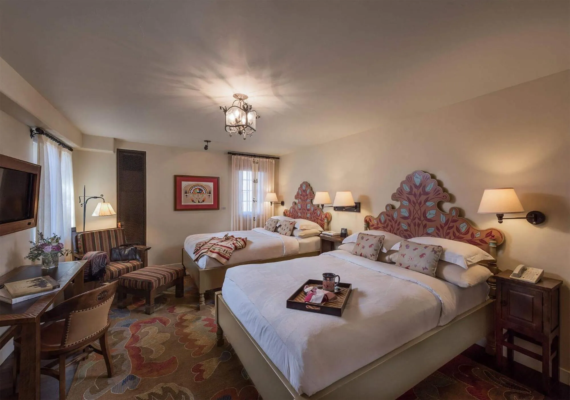 Bed in La Fonda on the Plaza