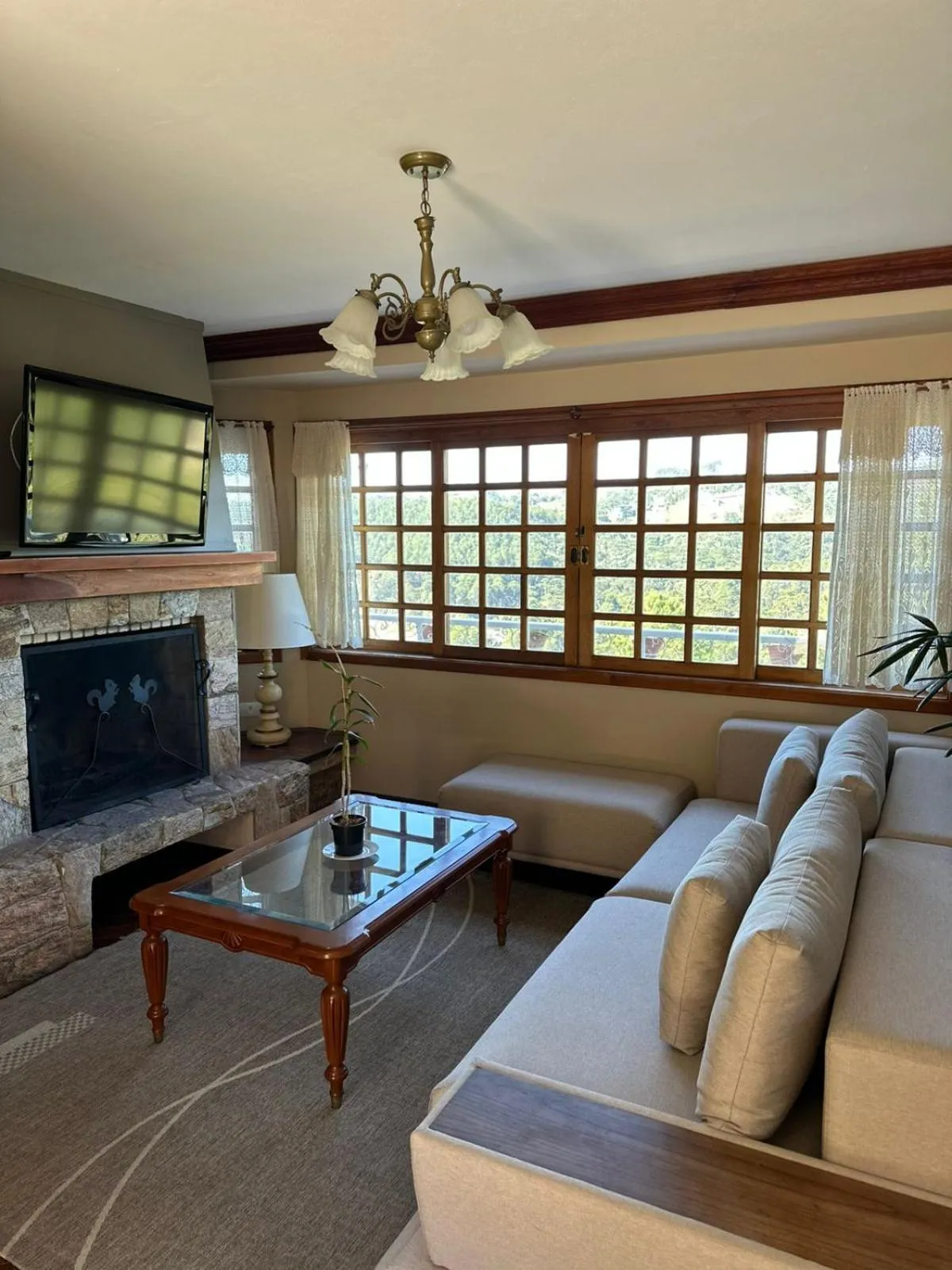 Living room in Pousada Constellation Lodge