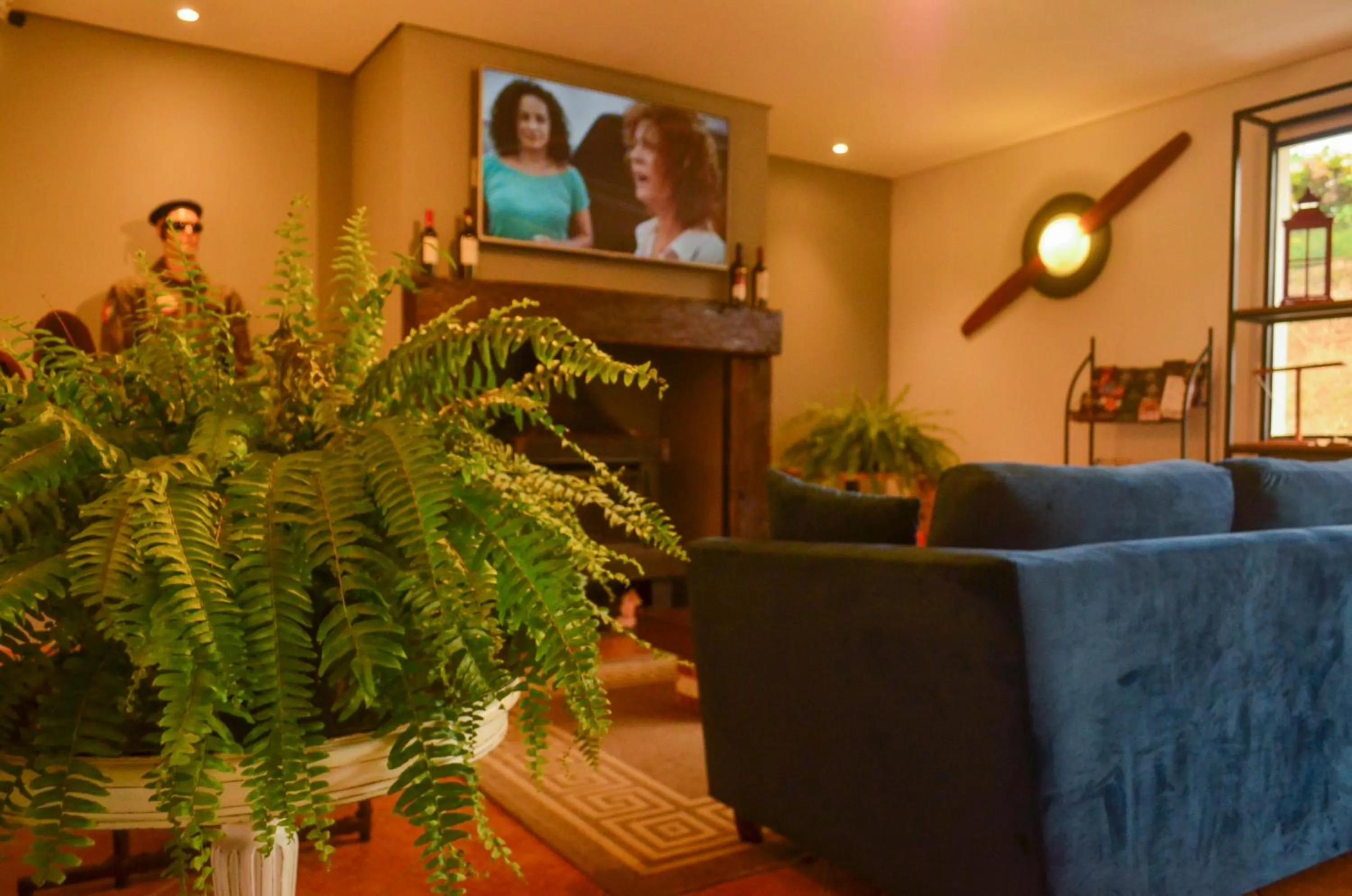 Living room in Pousada Constellation Lodge
