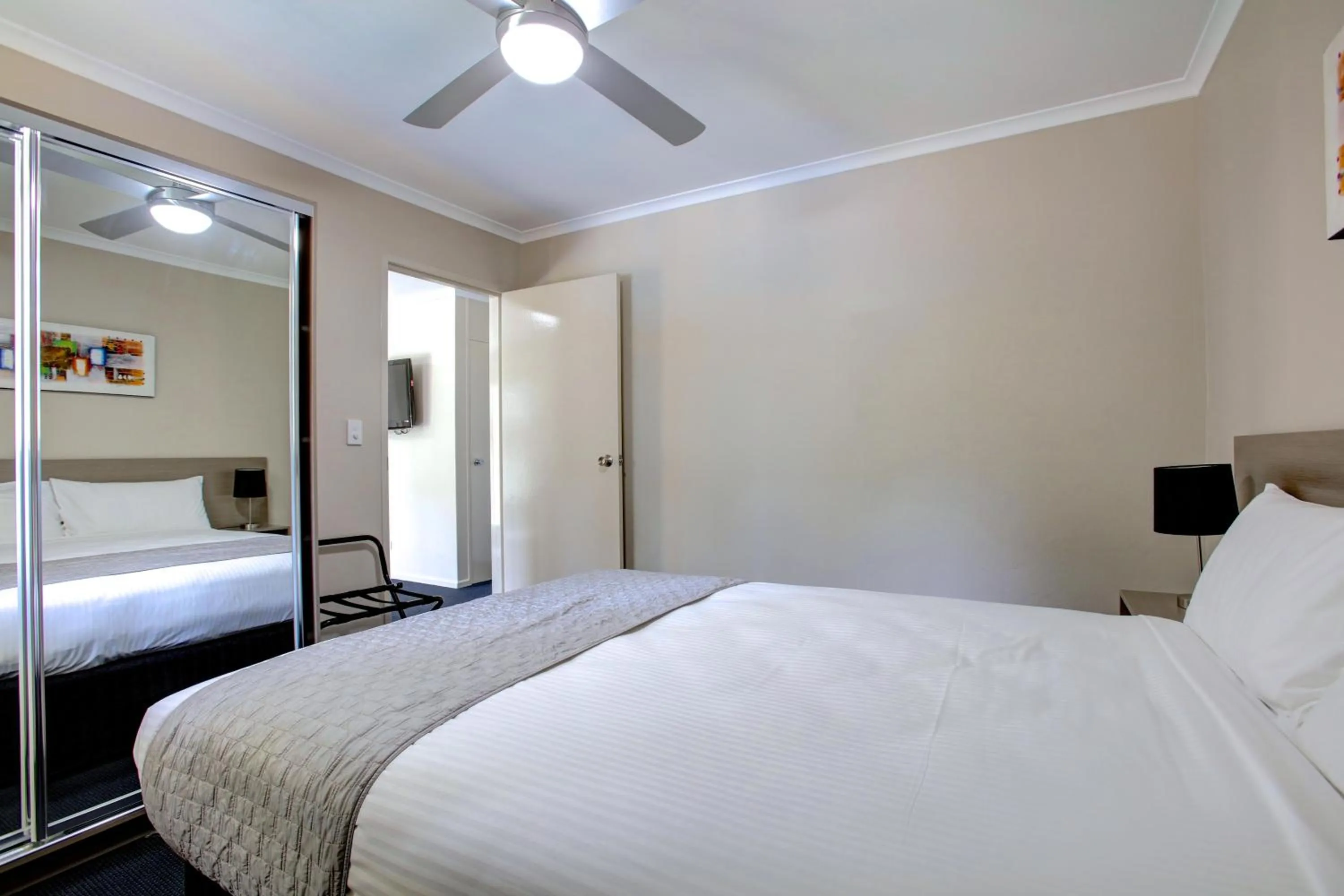 Bedroom, Bed in Beachpark Apartments Coffs Harbour