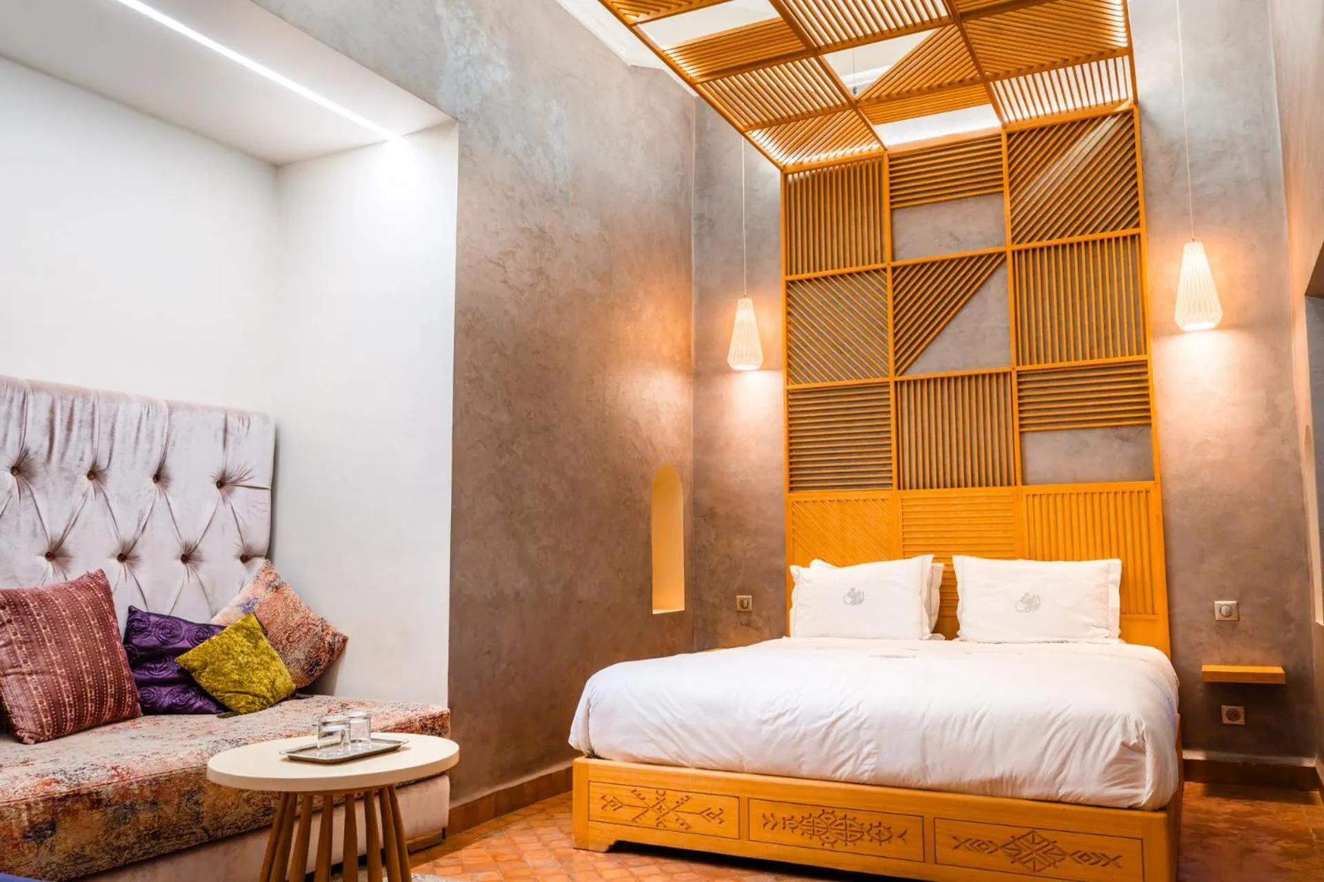 Bed in Ysalis Riad Restaurant & Spa