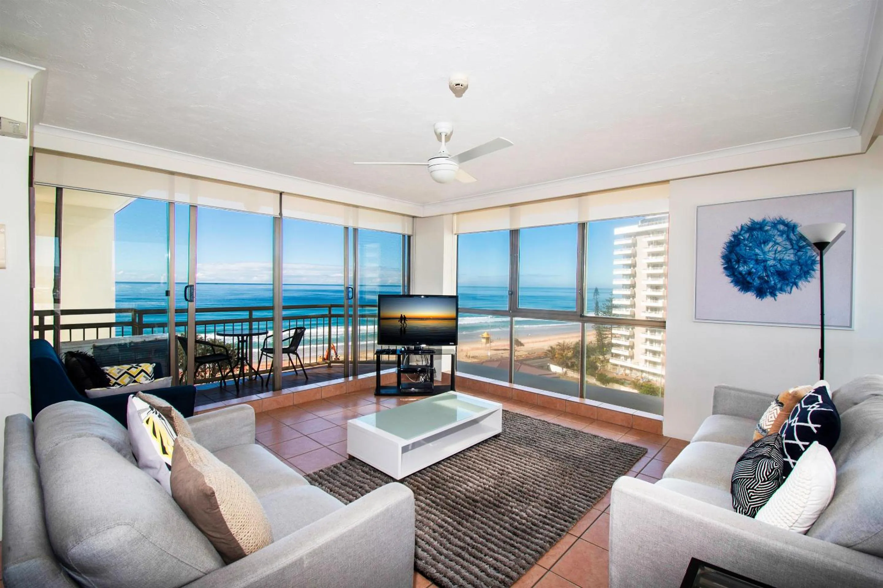 Living room in Seacrest Beachfront Apartments Gold Coast