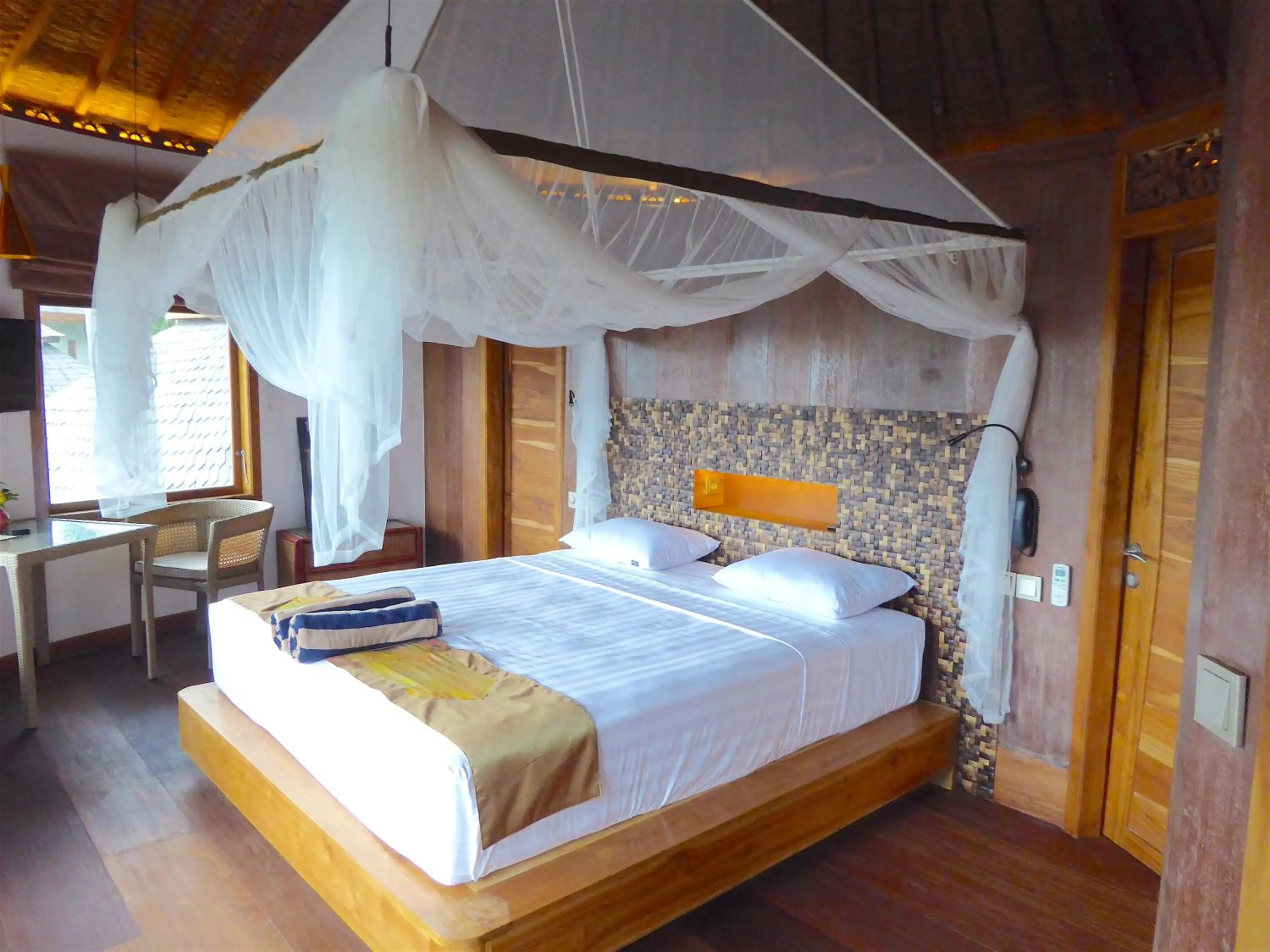 Bedroom, Bed in Puri Dajuma Beach Eco-Resort & Spa