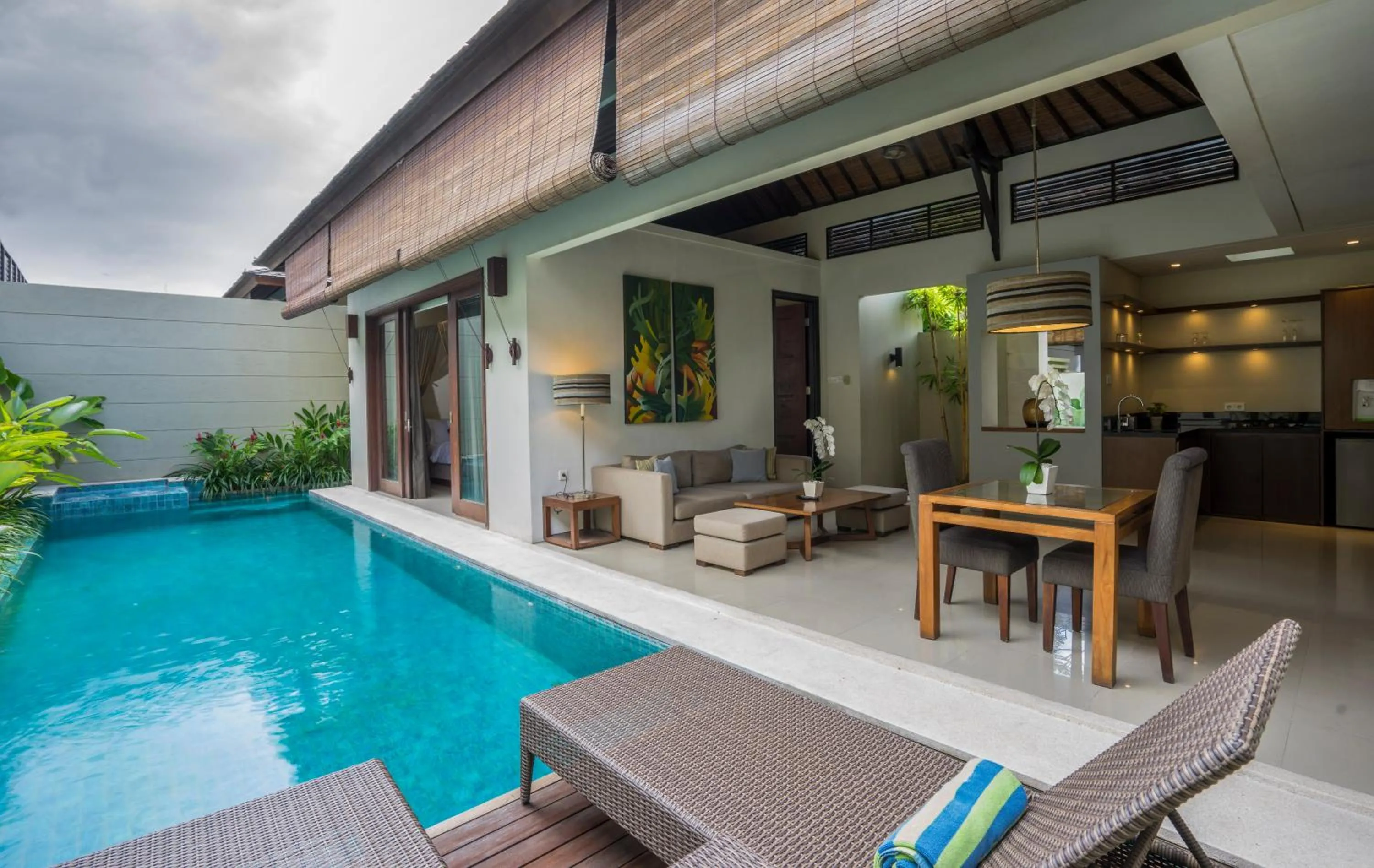 Pool view in Pradha Villas Seminyak