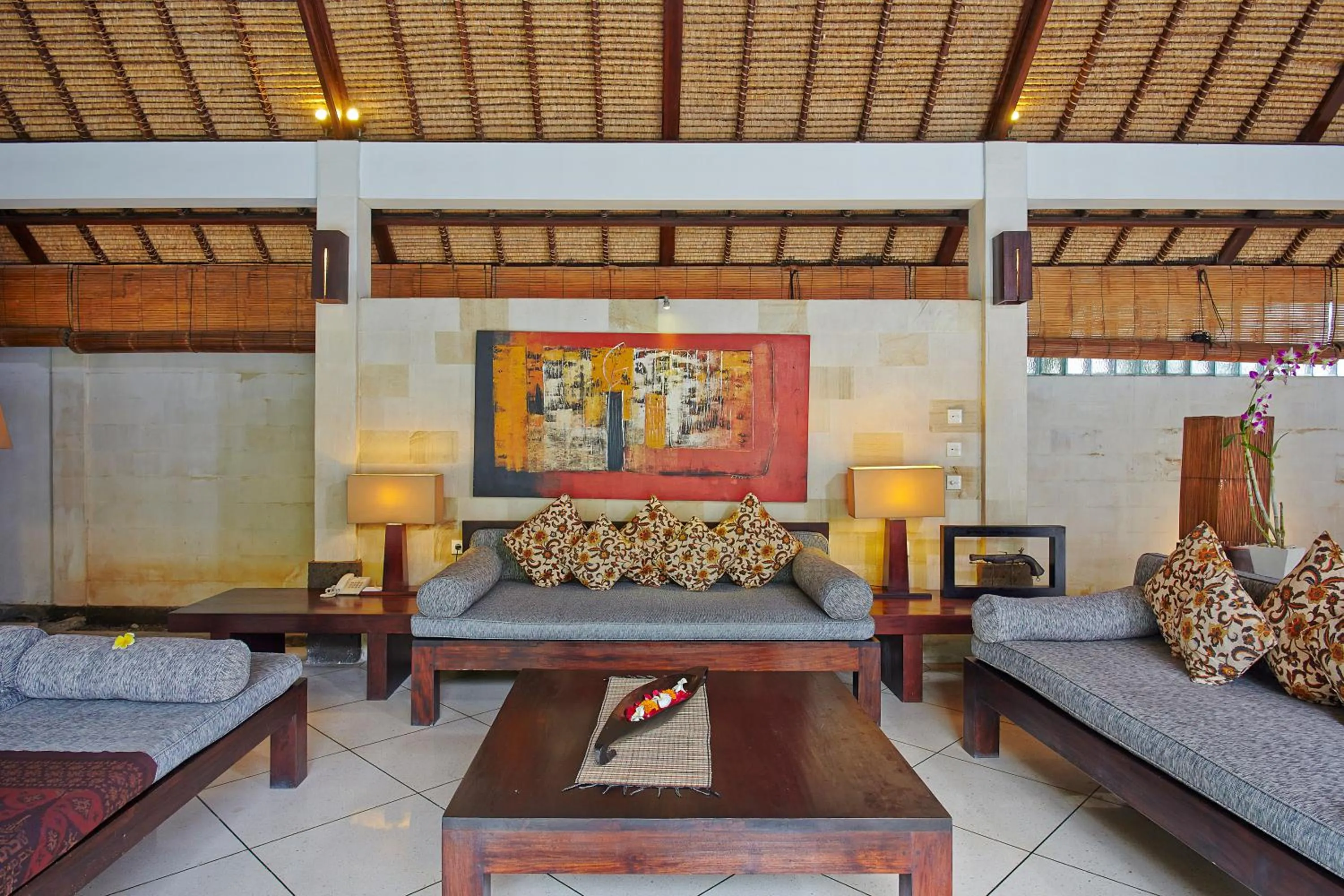 Seating area in The Maya Seminyak Villas