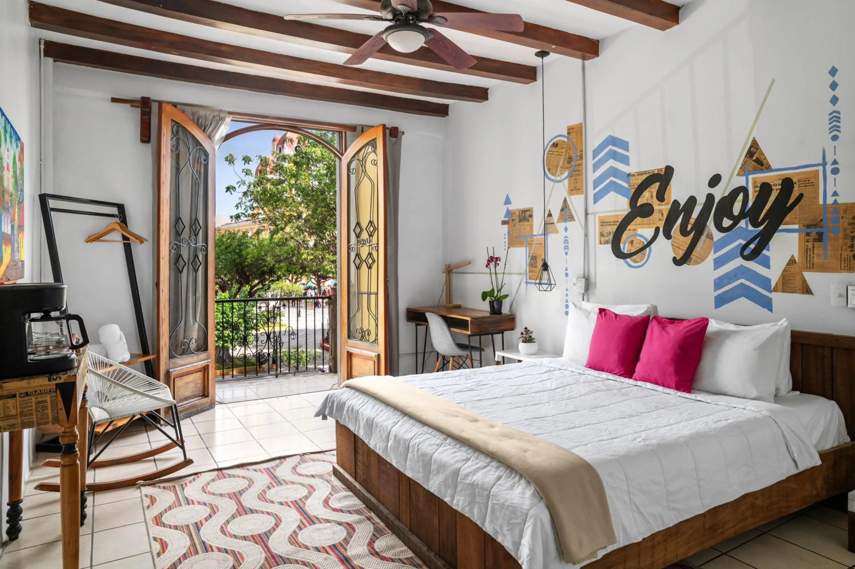 Bed in Socialtel Granada