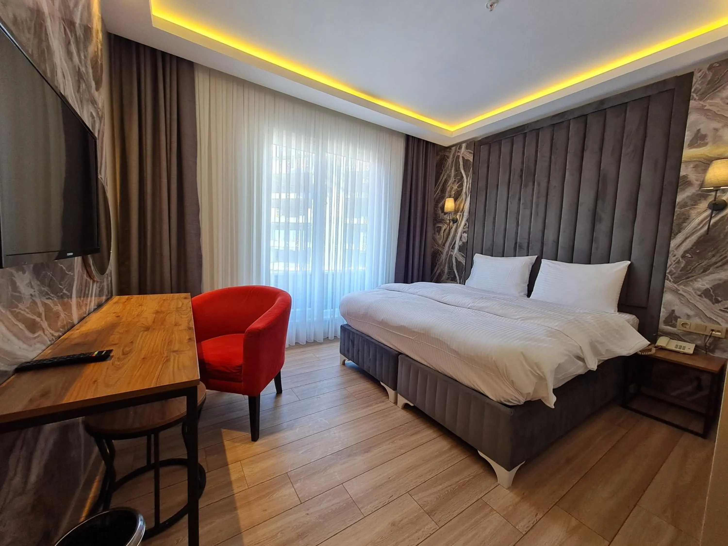 Photo of the whole room, Bed in Air Boss Istanbul Airport and Fair Hotel