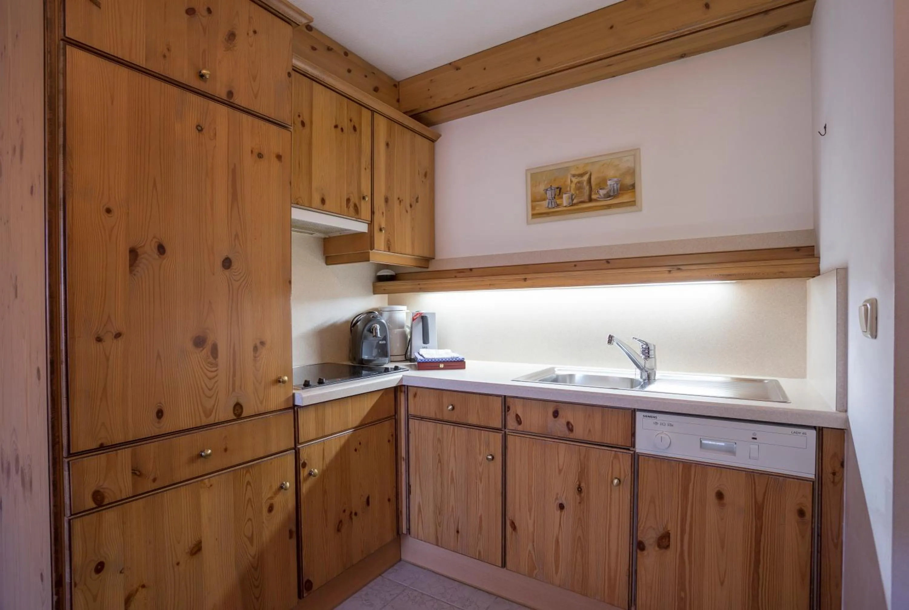 Kitchen or kitchenette in Appartements Spullersee