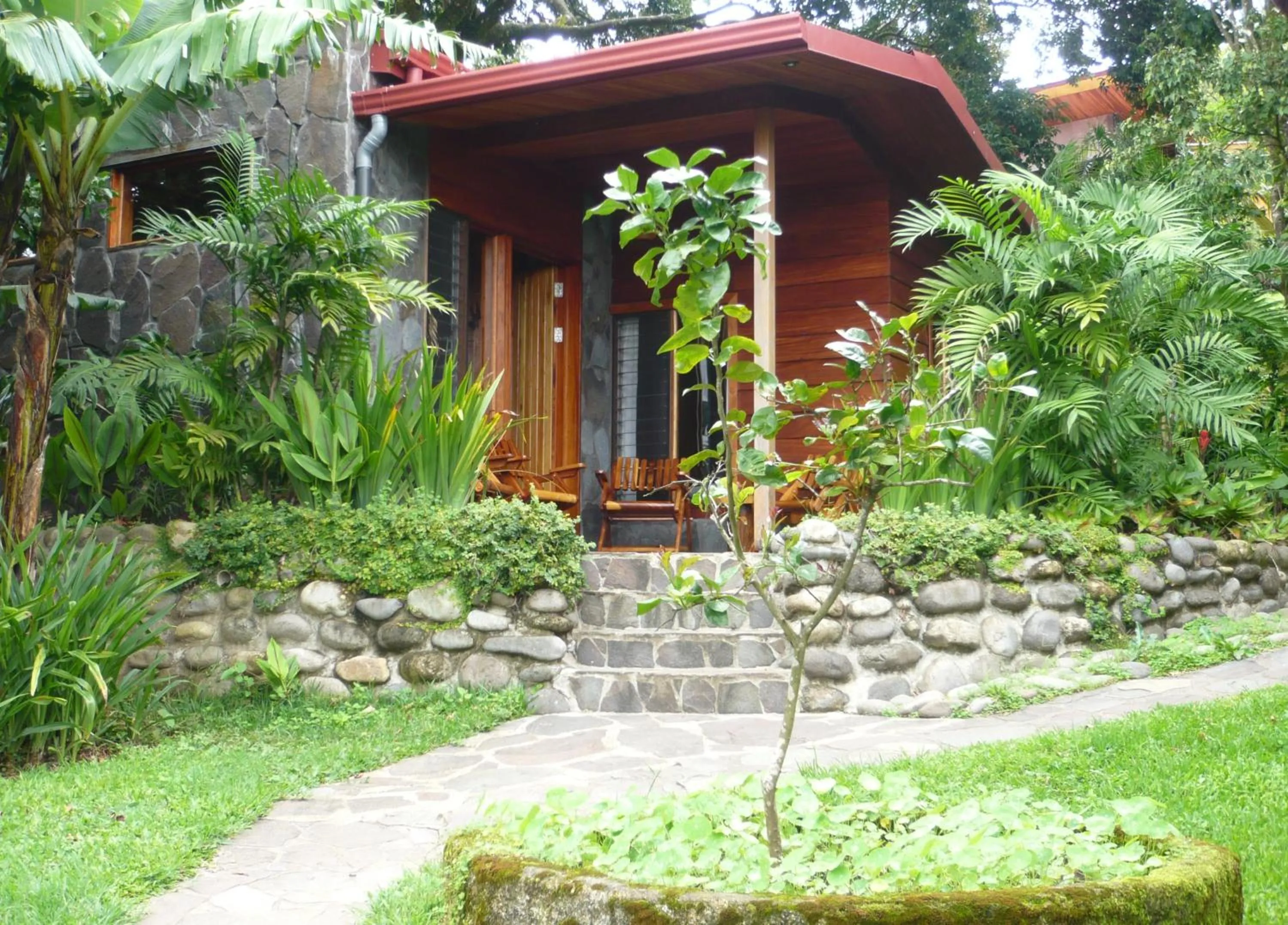 Garden view in Arco Iris Lodge