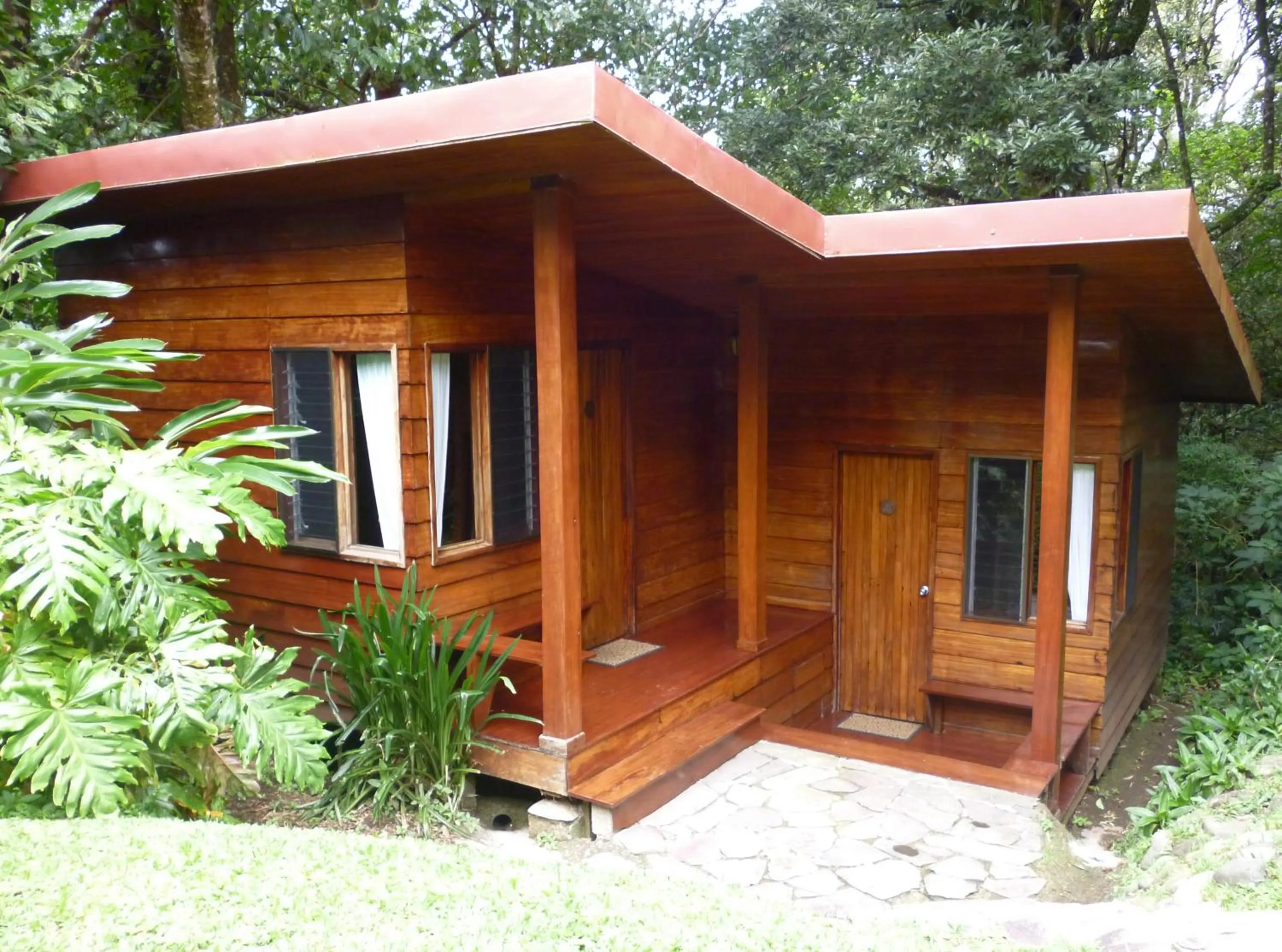 Garden view in Arco Iris Lodge