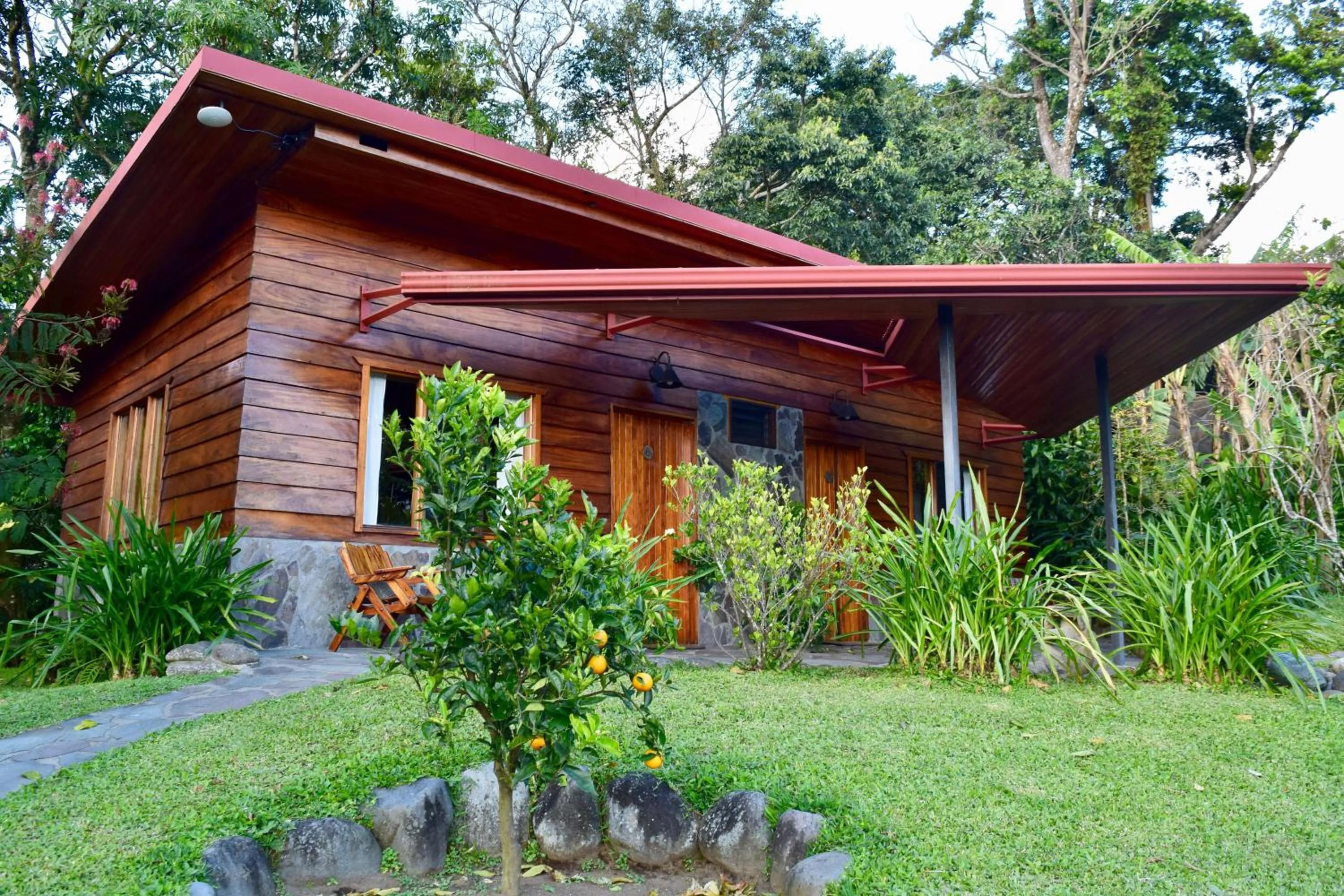 Garden view in Arco Iris Lodge