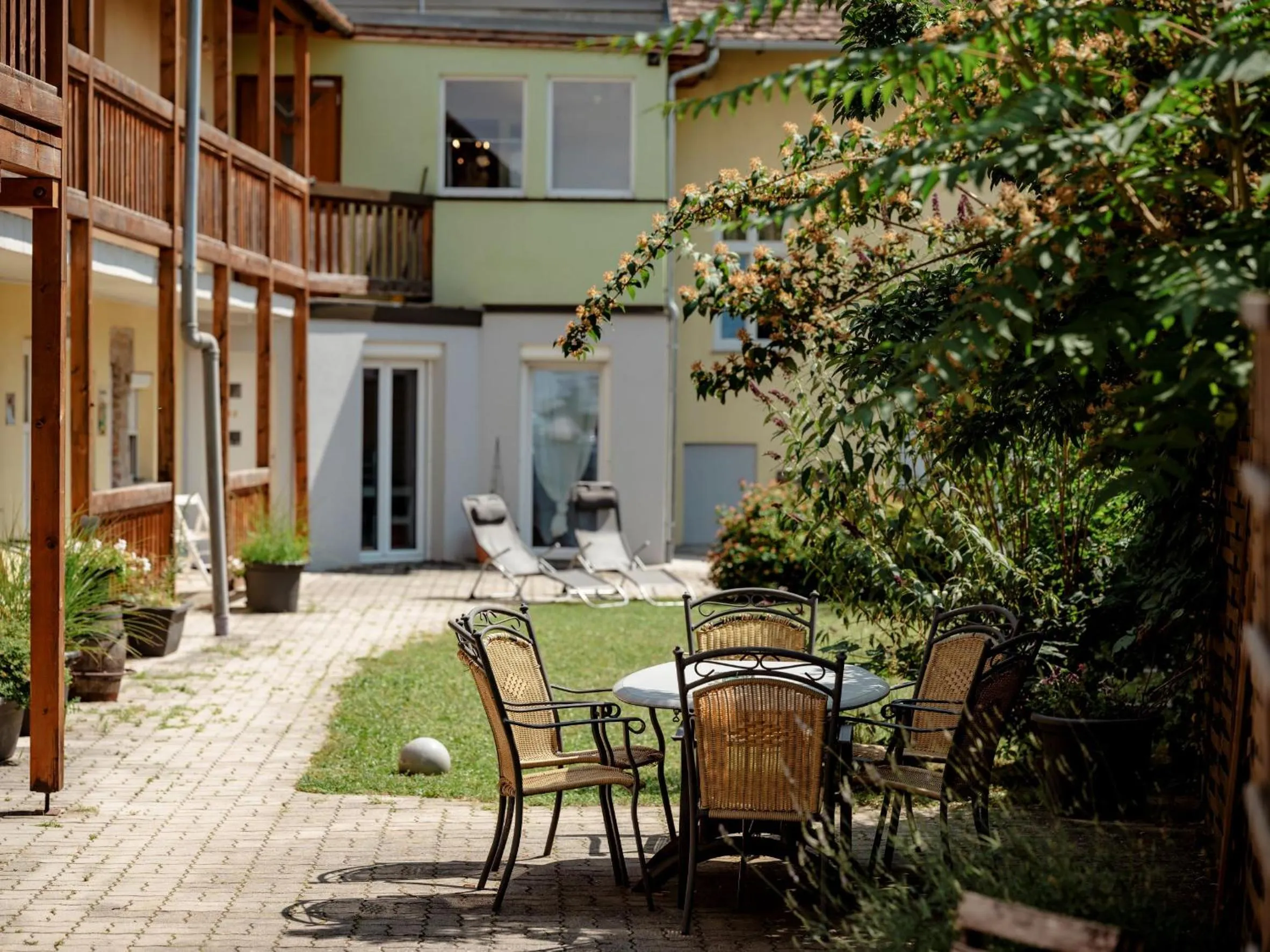 Patio in Frühstückshaus Wunderland