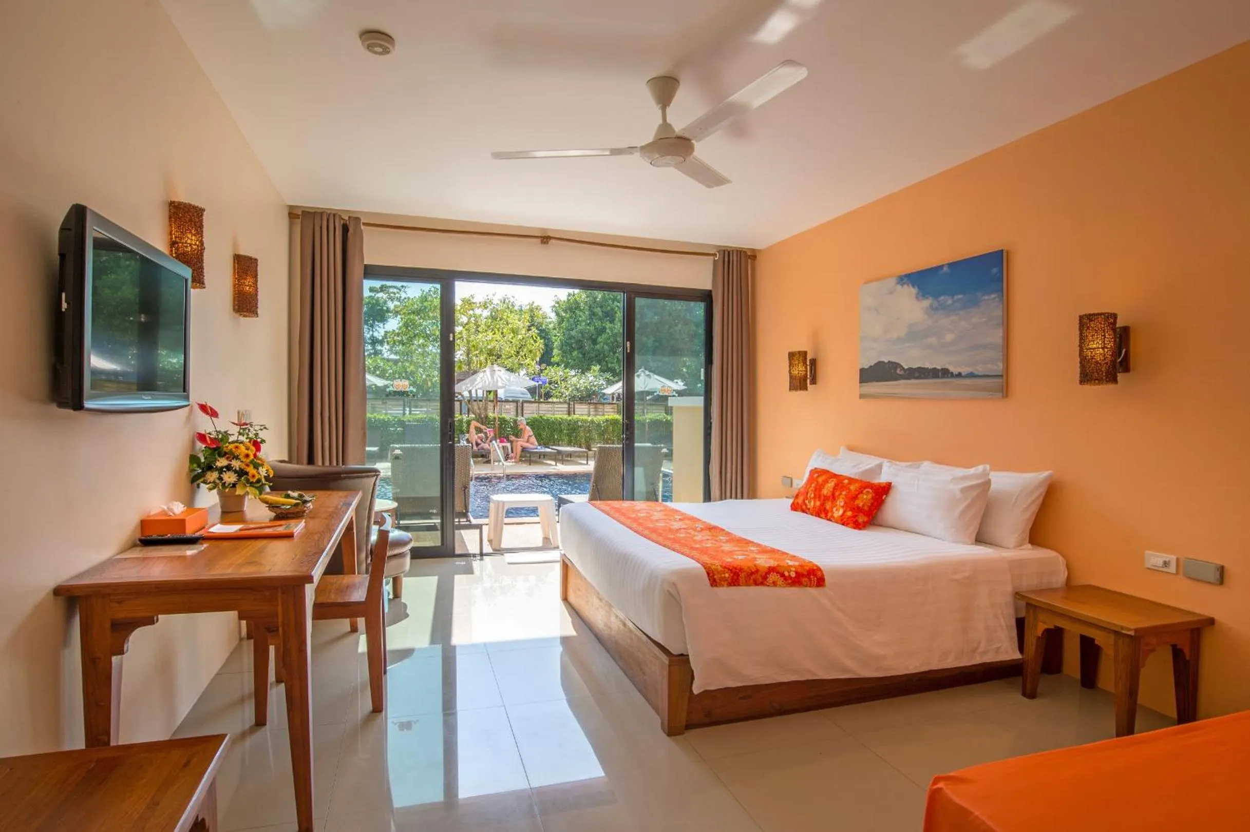 Photo of the whole room, Bed in Srisuksant Resort