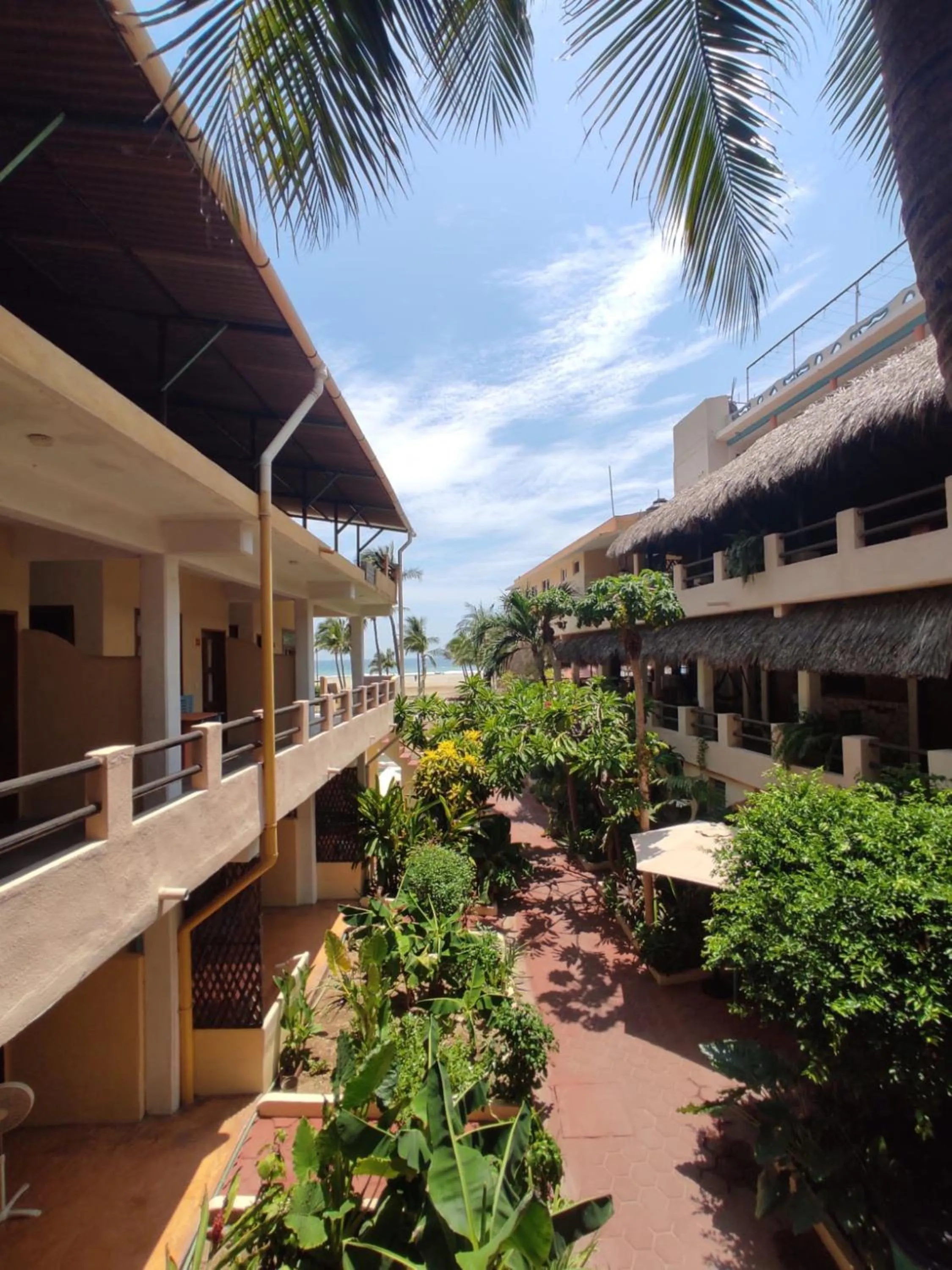 Inner courtyard view in Hotel Papaya Surf