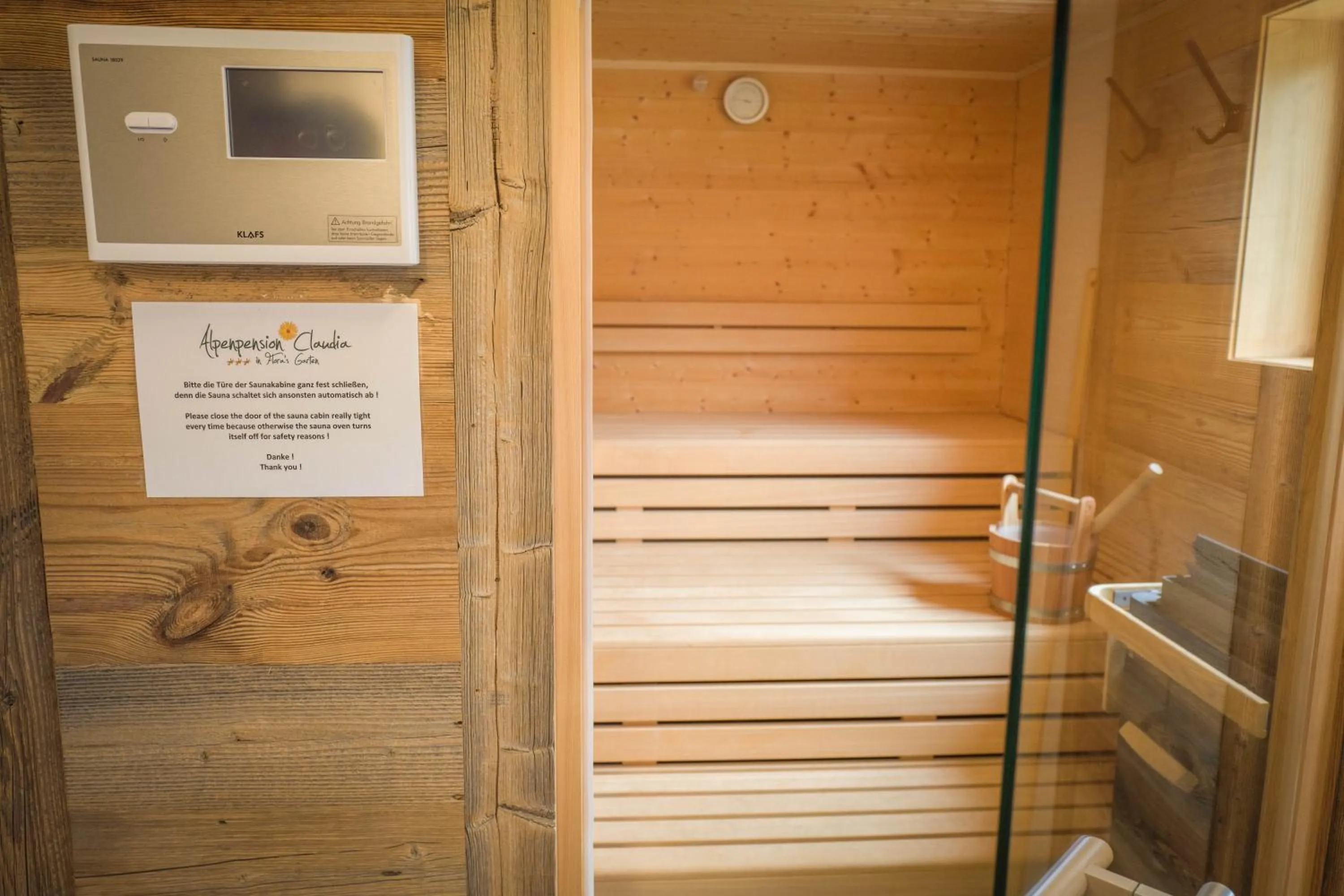 Sauna in Flora - Das kleine Gartenhotel