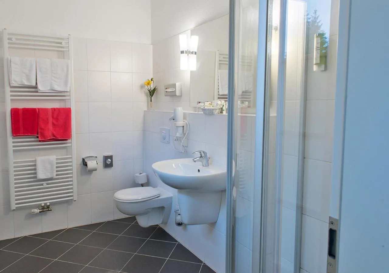 Shower in Hotel Waldhaus Prieros