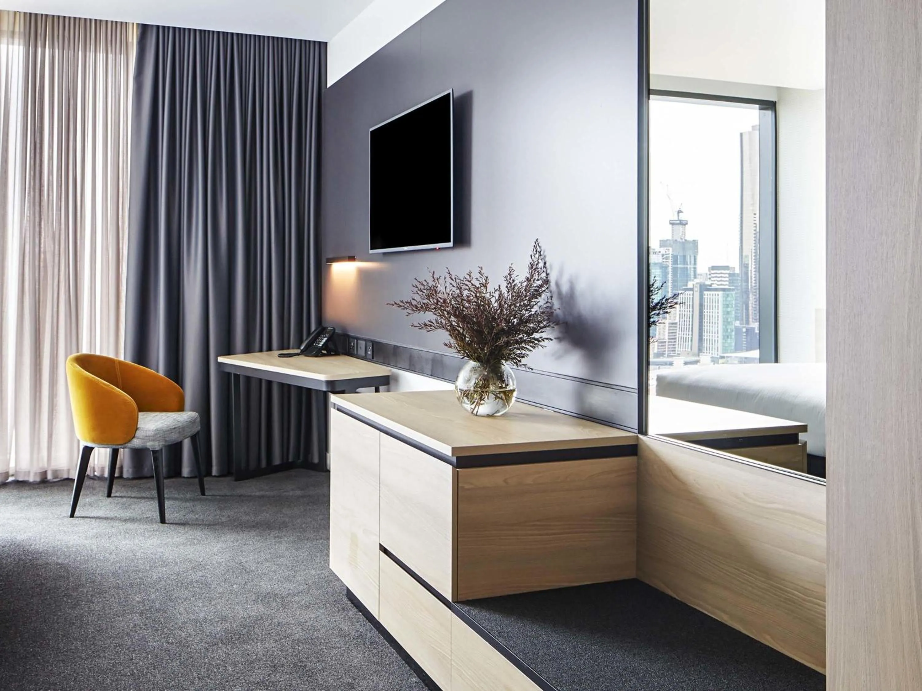 Bedroom, Bed in Novotel Melbourne South Wharf