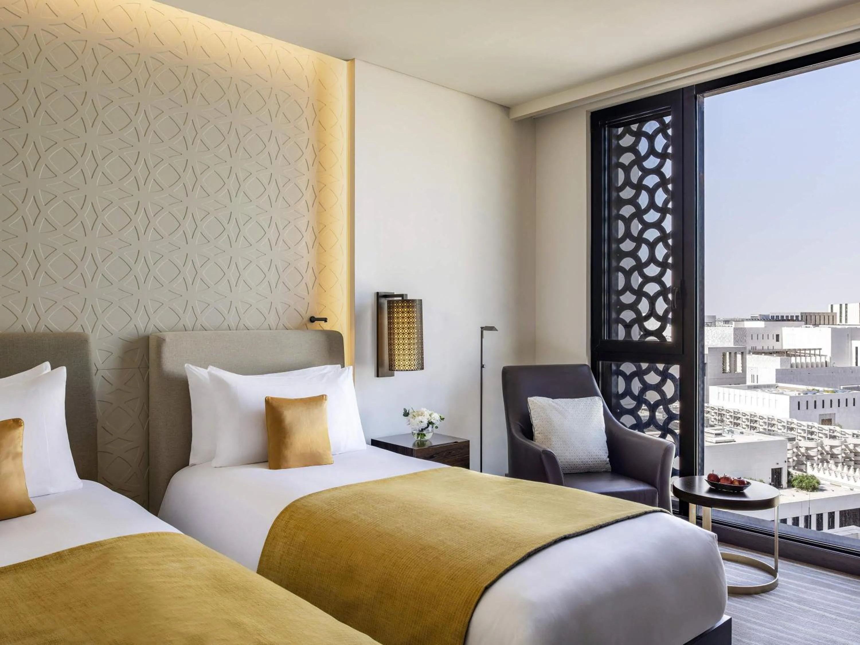 Bedroom, Bed in Alwadi Hotel Doha - MGallery Collection