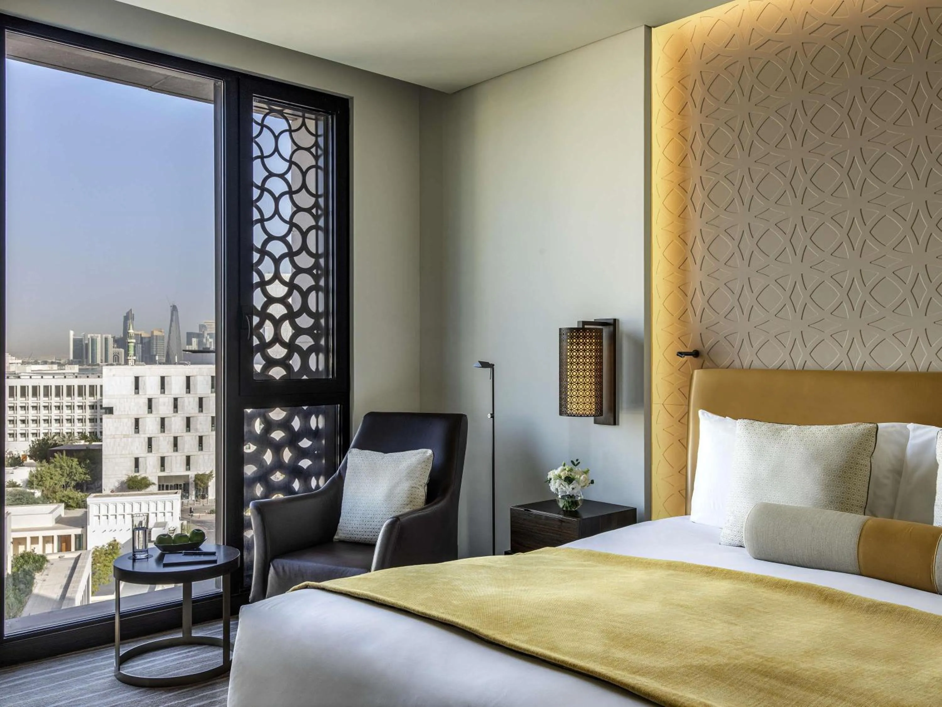 Bedroom, Bed in Alwadi Hotel Doha - MGallery Collection