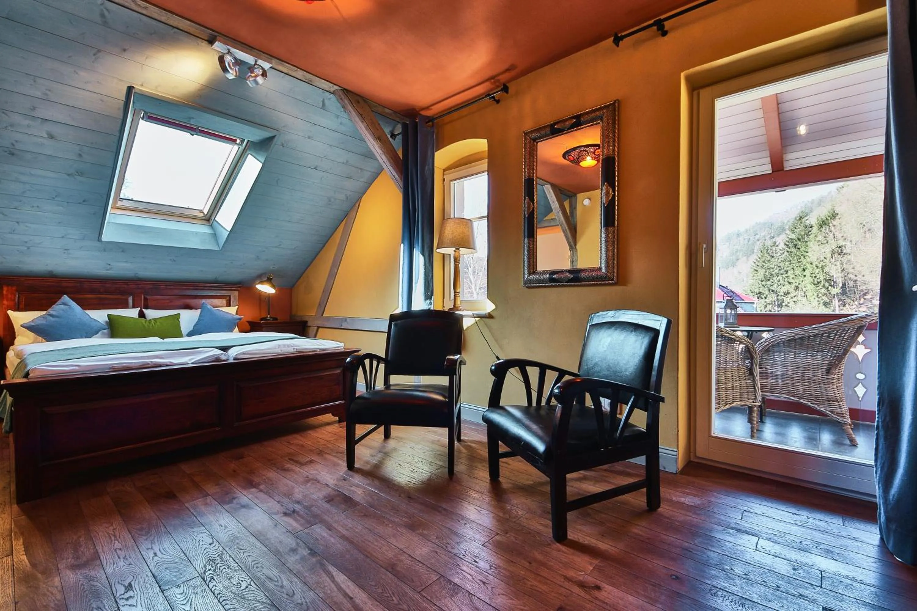 Bedroom, Bed in Bio-Hotel Villa Waldfrieden