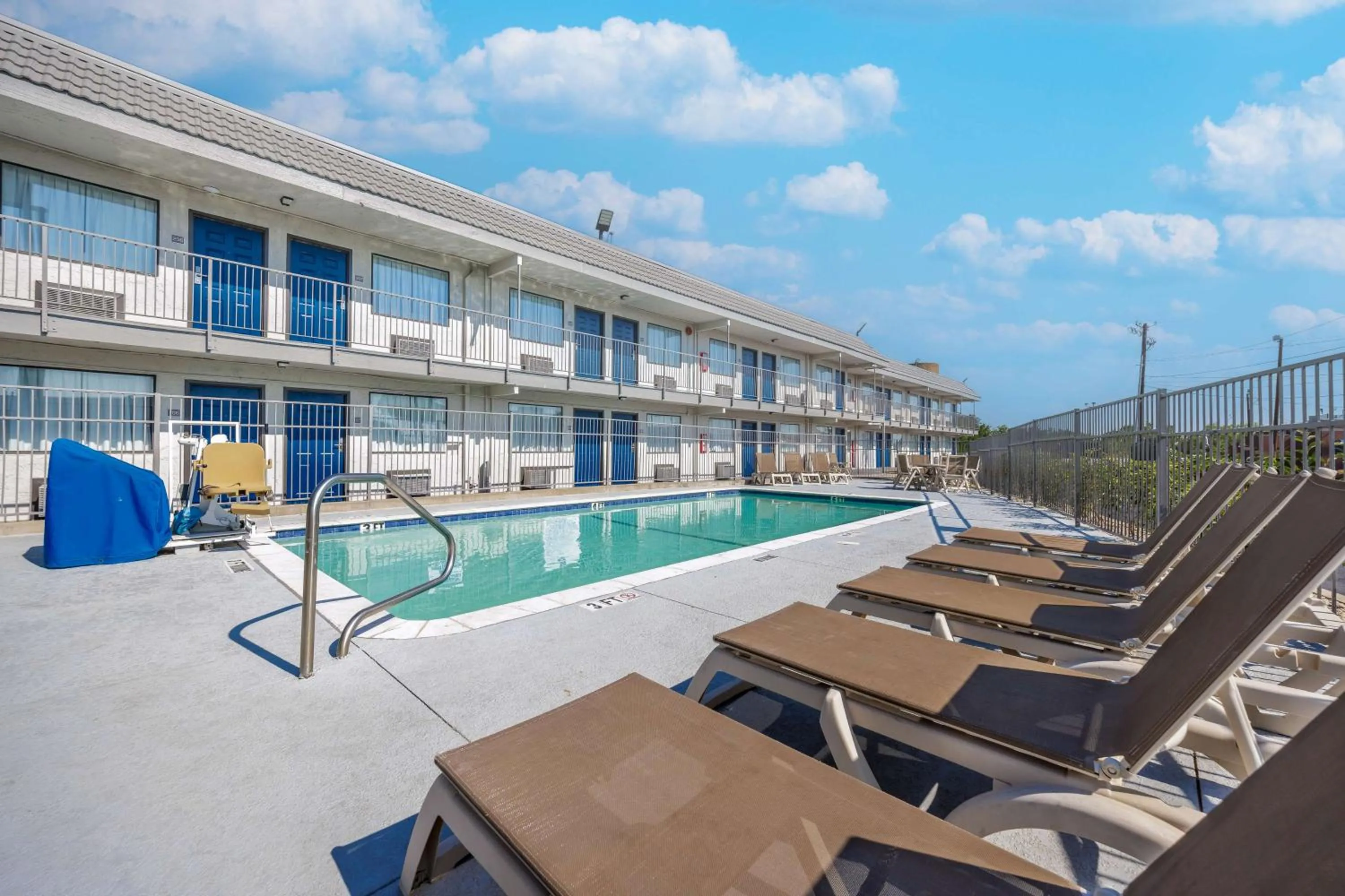 Pool view in Motel 6 Fort Worth, TX East