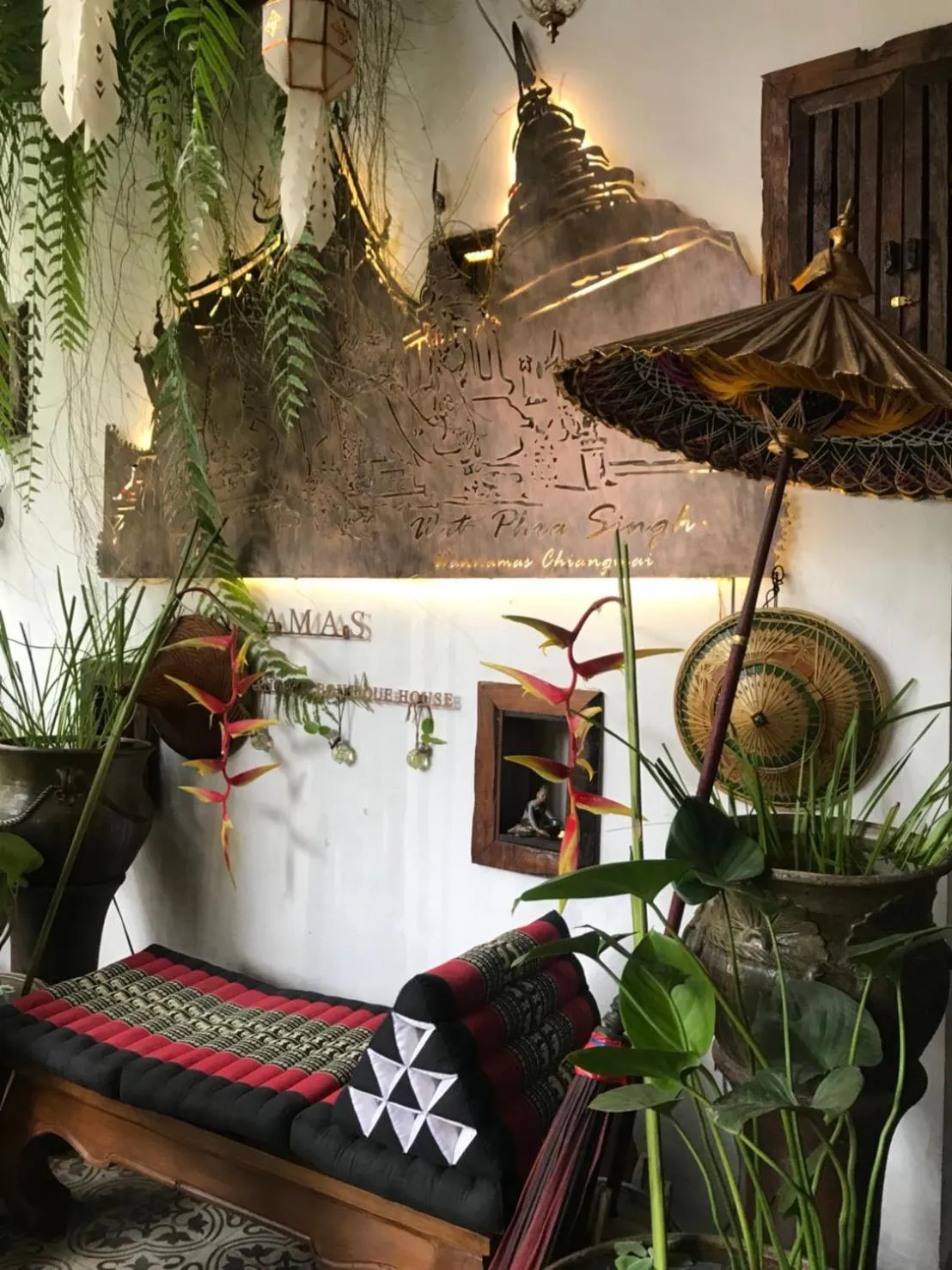 Seating area in Wannamas Chiangmai Boutique House