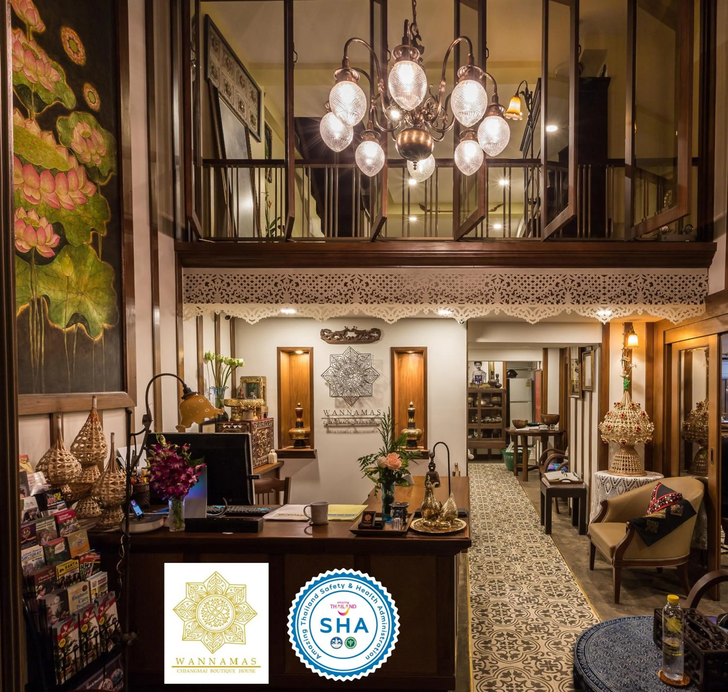 Lobby or reception in Wannamas Chiangmai Boutique House