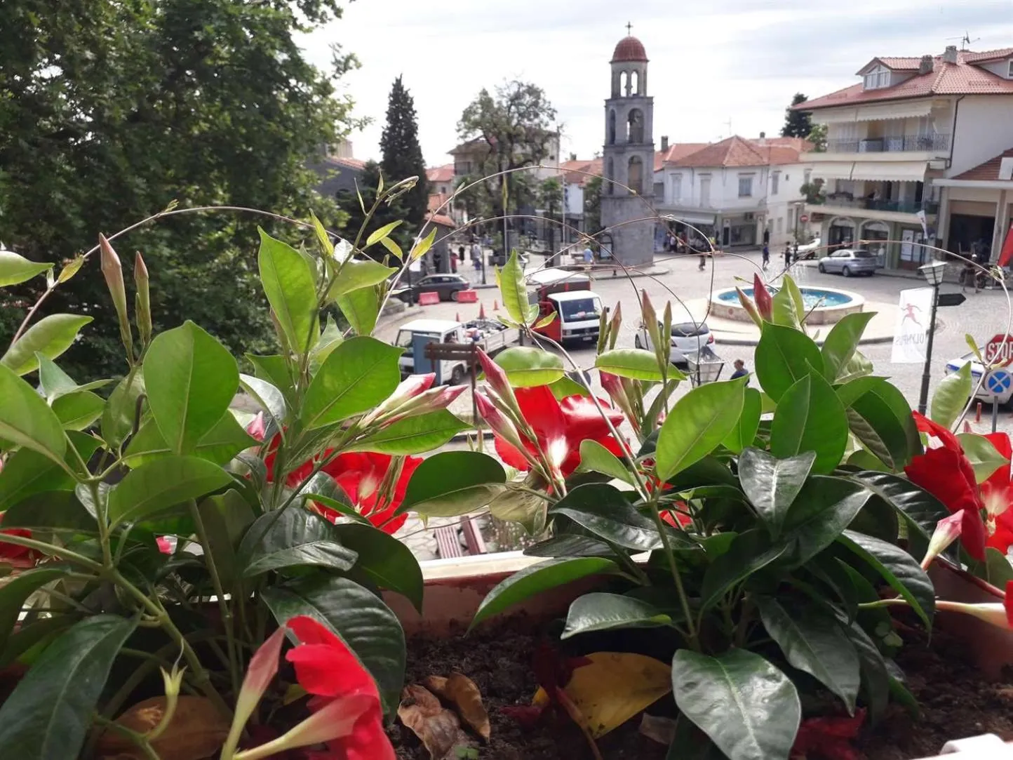 Balcony/Terrace in Olympus View Rooms Sauna & Spa