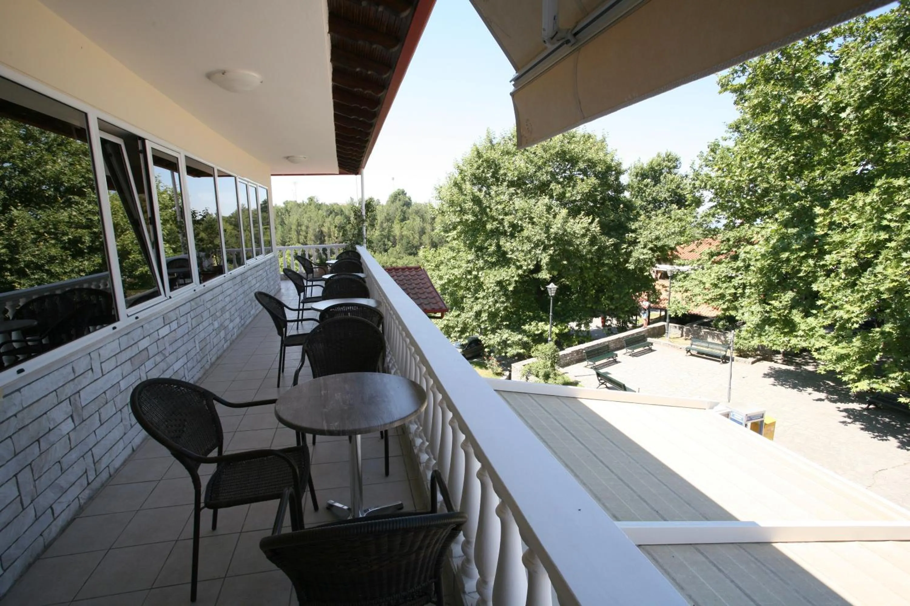 Balcony/Terrace in Olympus View Rooms Sauna & Spa