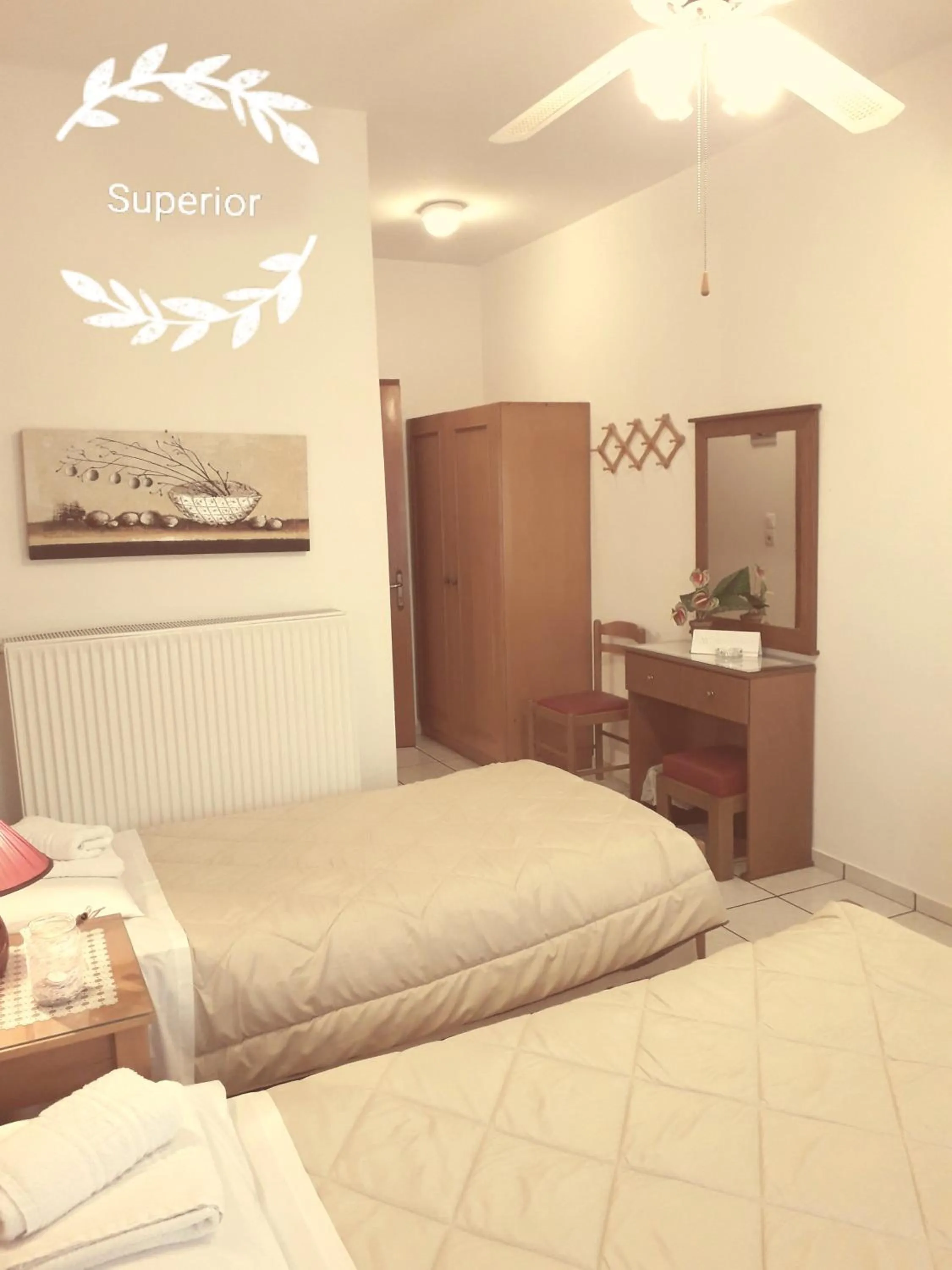 Bedroom, Bed in Olympus View Rooms Sauna & Spa