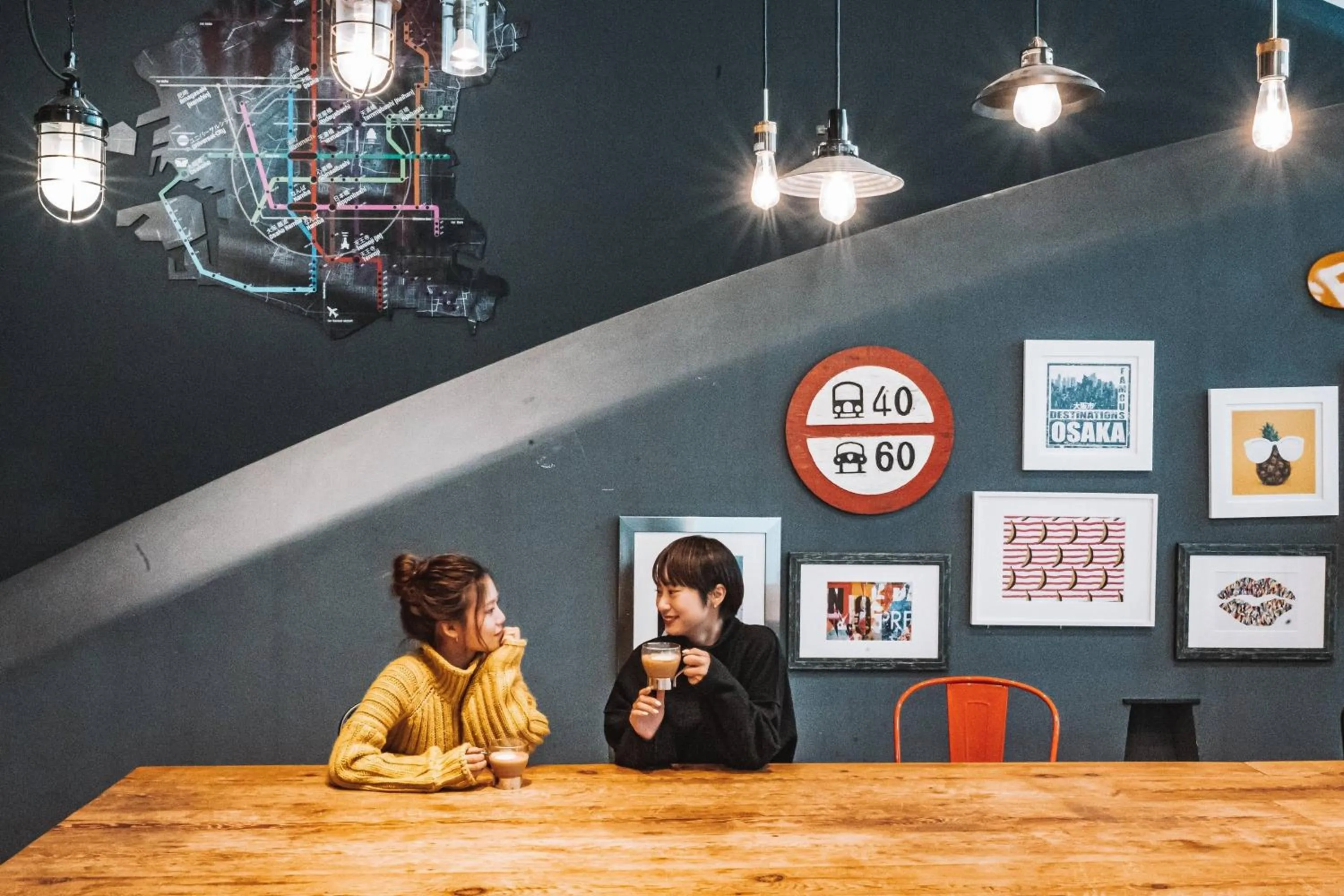 Lounge or bar in MOXY Osaka Honmachi