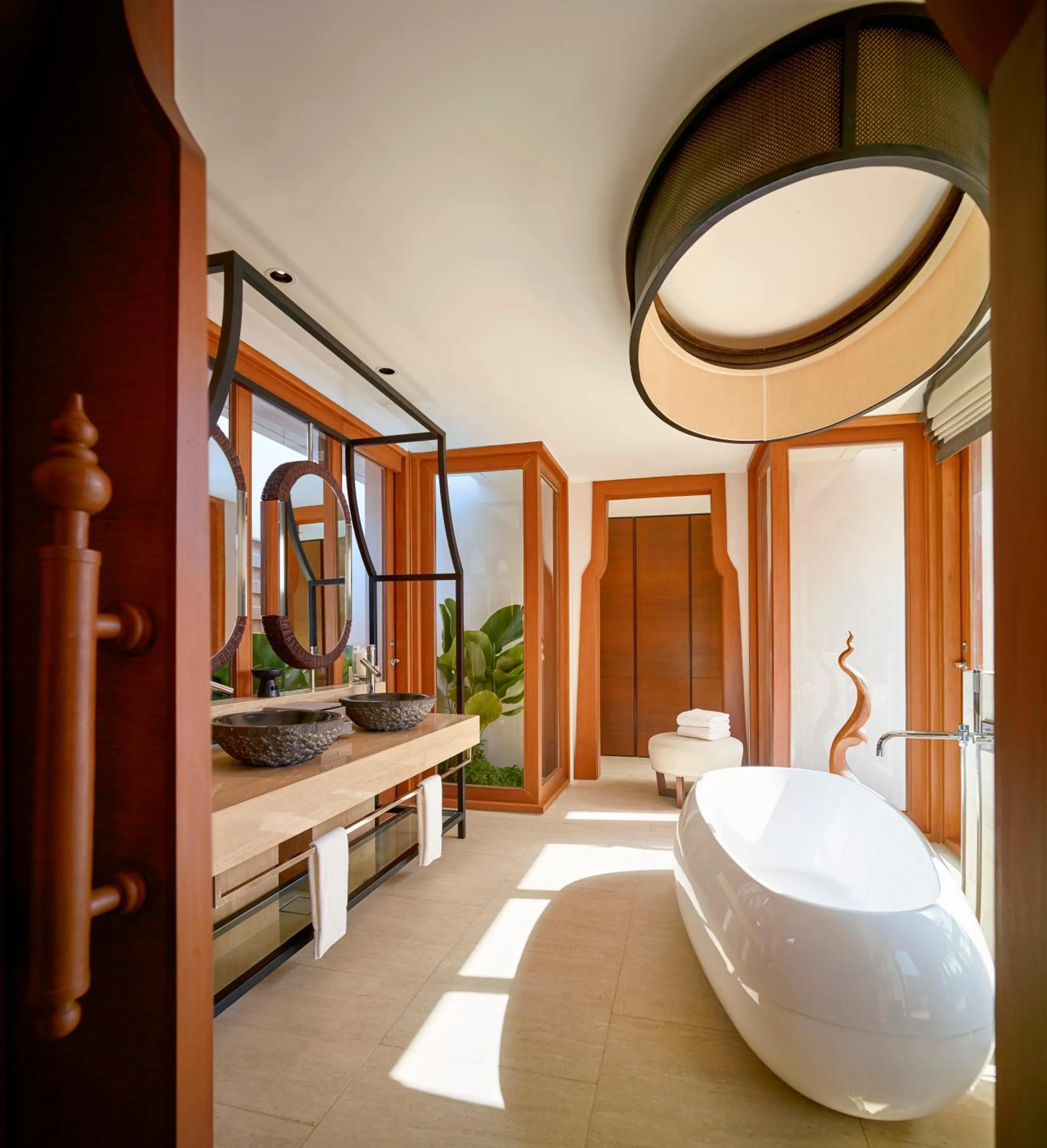Bathroom, Bed in The Ritz-Carlton, Koh Samui