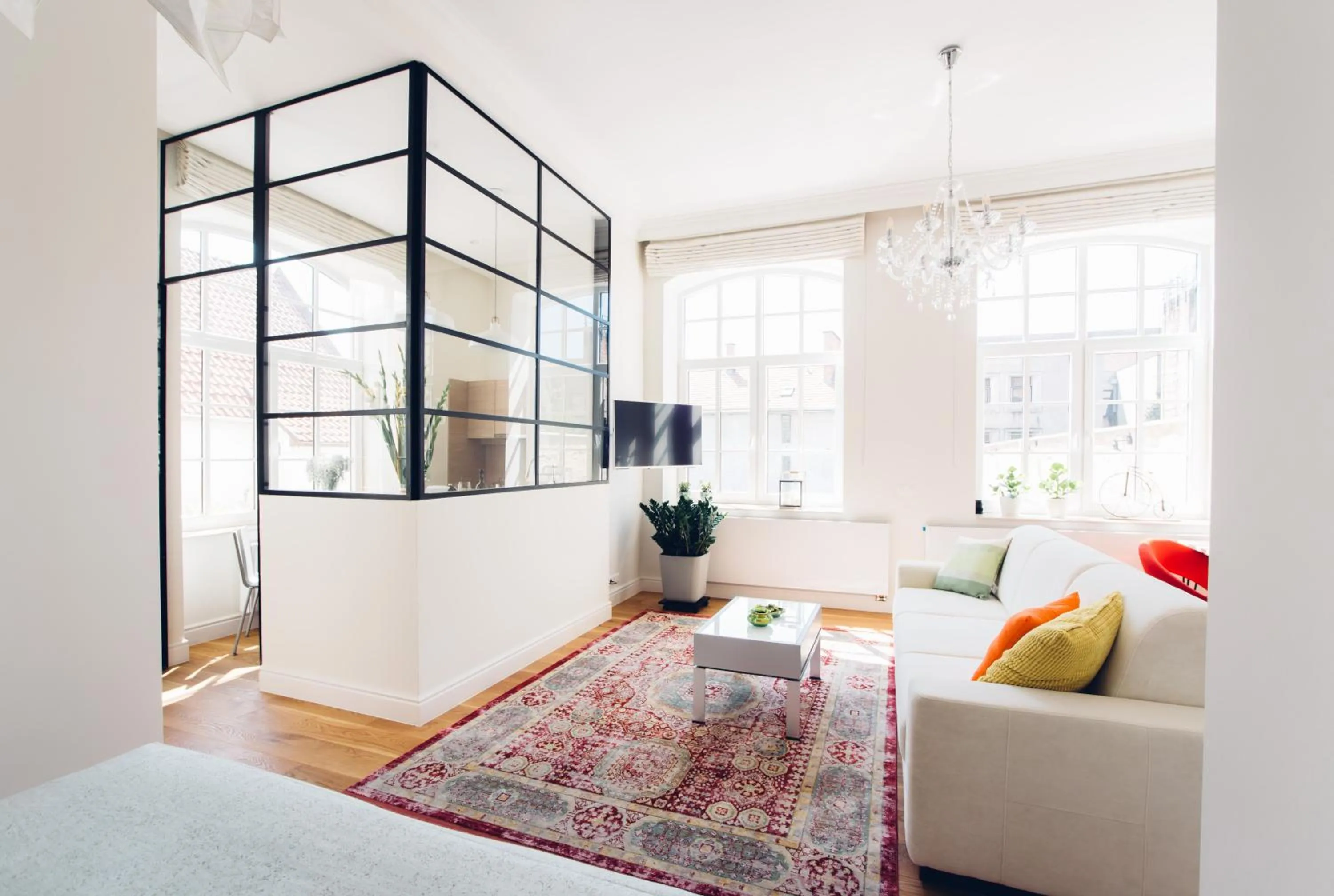 Living room, Bed in Adele Apartments