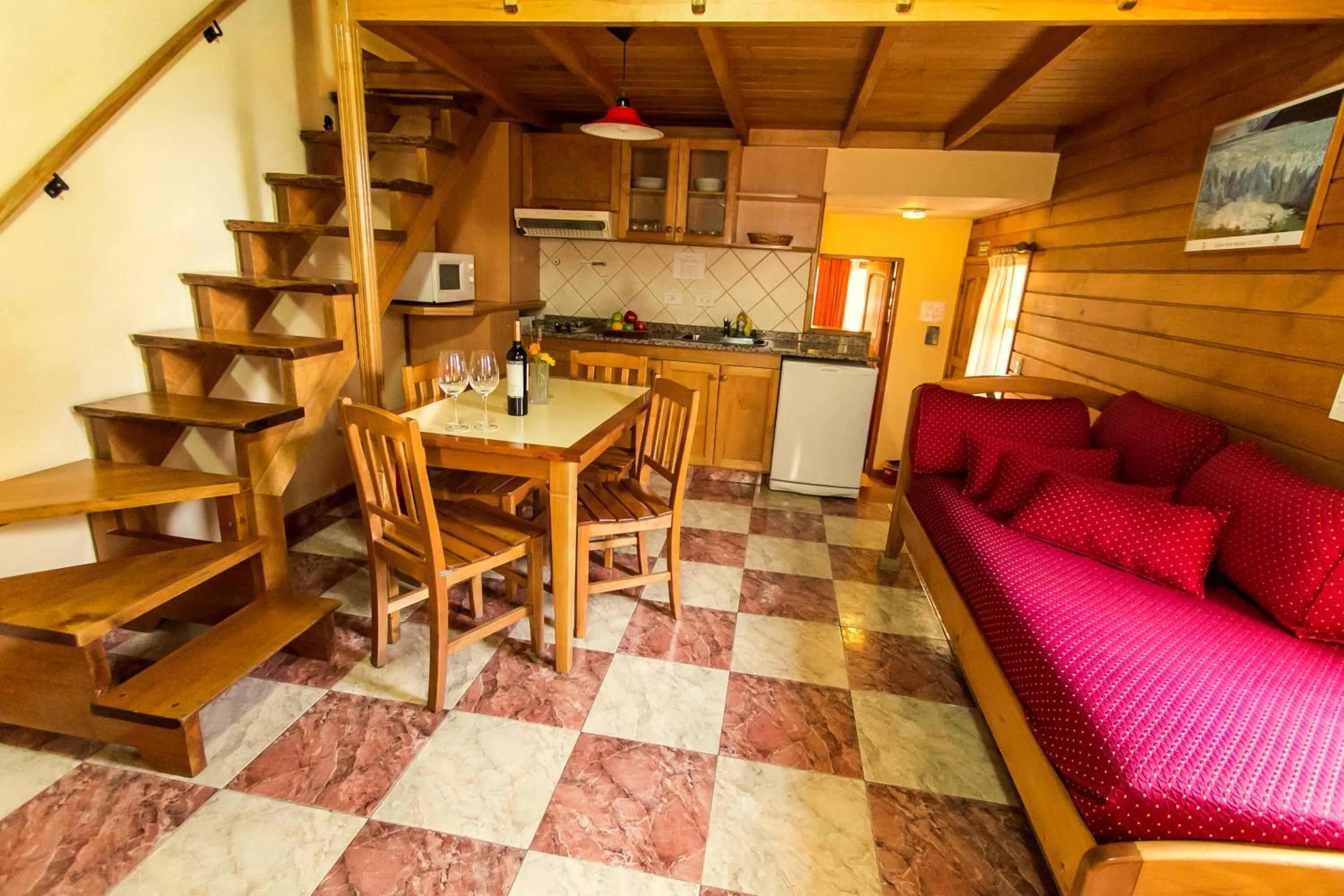 Kitchen or kitchenette in Linda Vista Apart Hotel