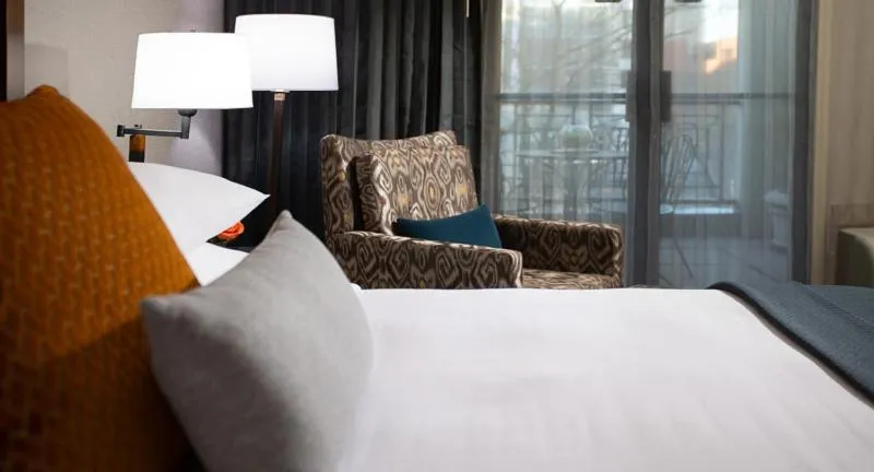 Bed in The Paramount Hotel Portland